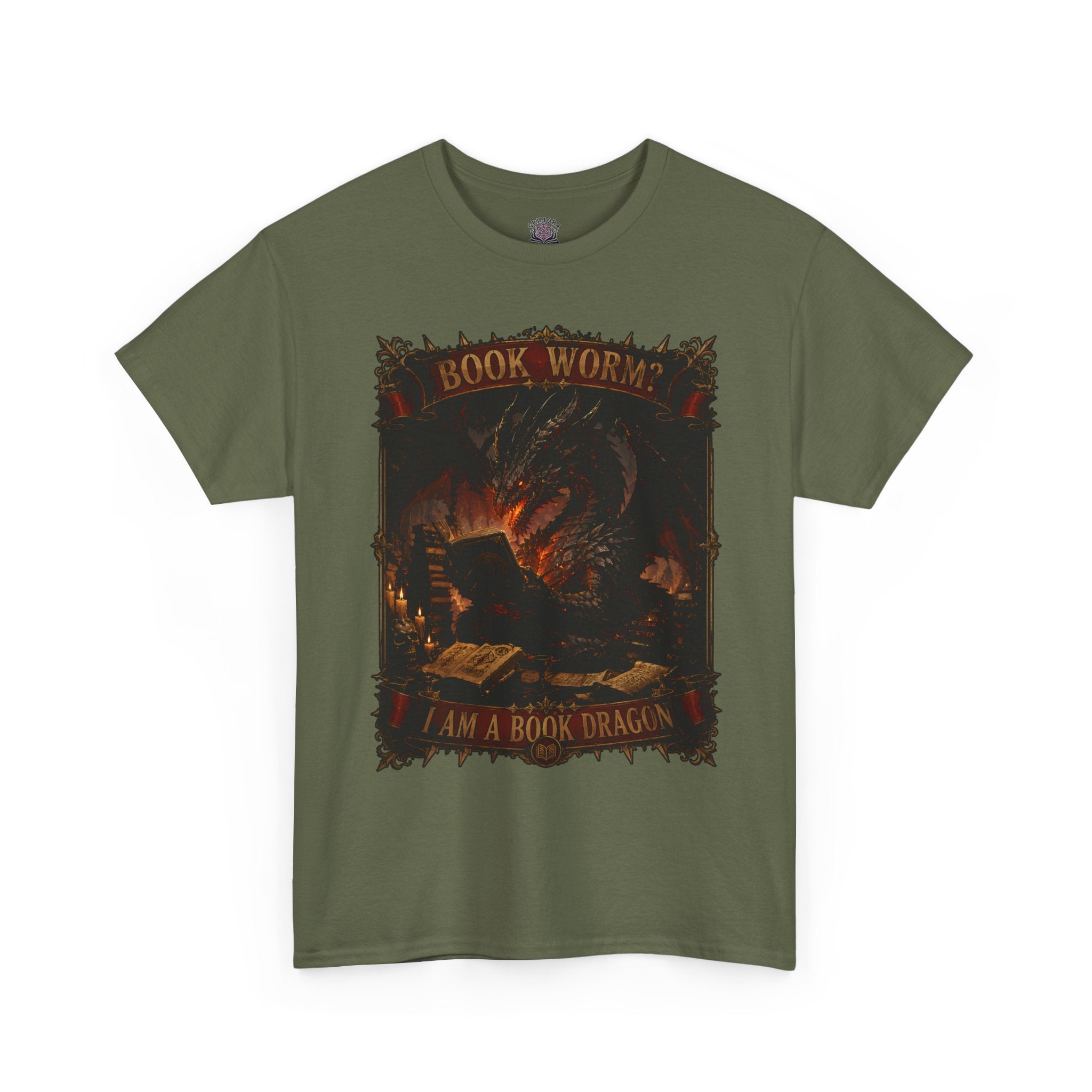 Book Worm? I Am a Book Dragon, Fantasy Reader T-shirt