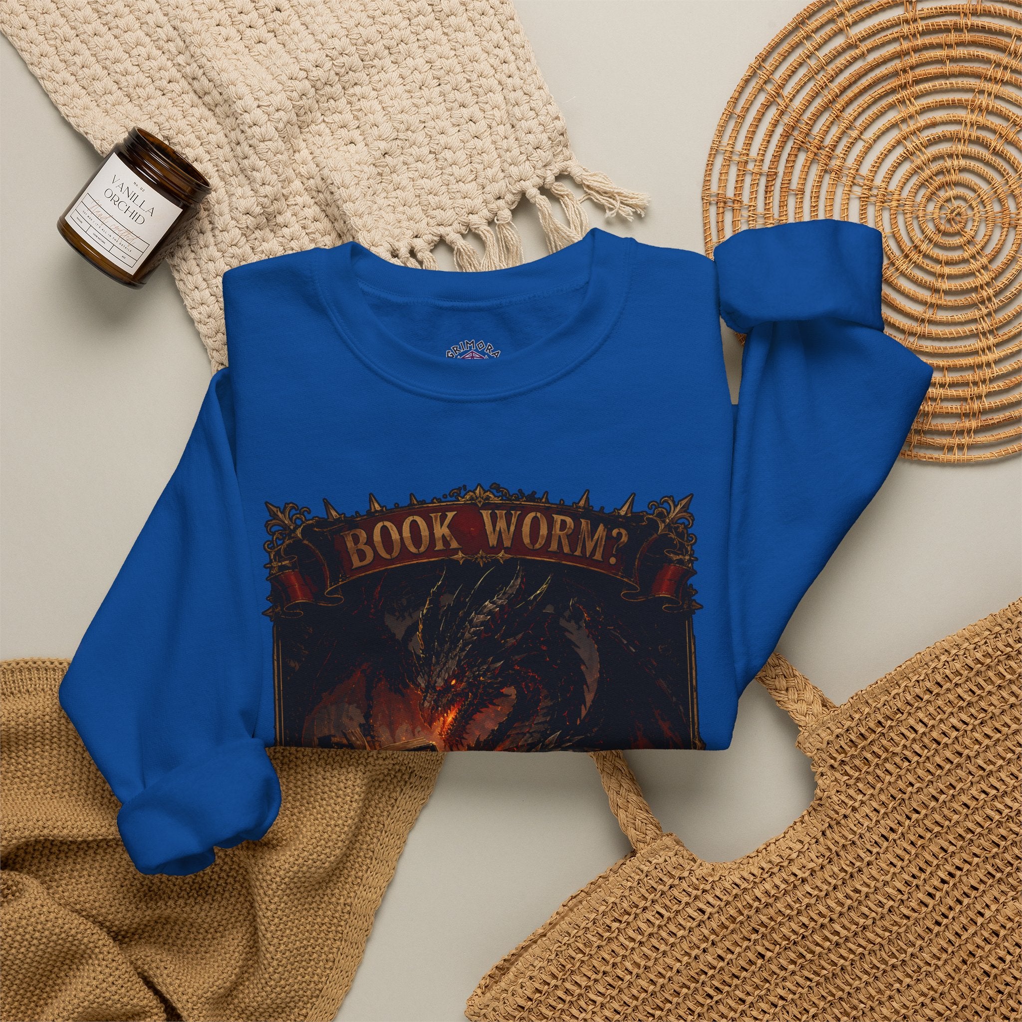 Book Worm? I Am a Book Dragon, Fantasy Reader Sweatshirt