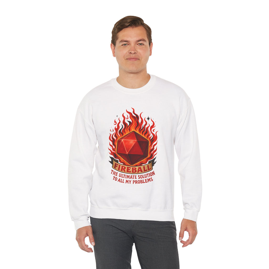 Fireball – The Ultimate Solution to All My Problems| Funny RPG Sweatshirt