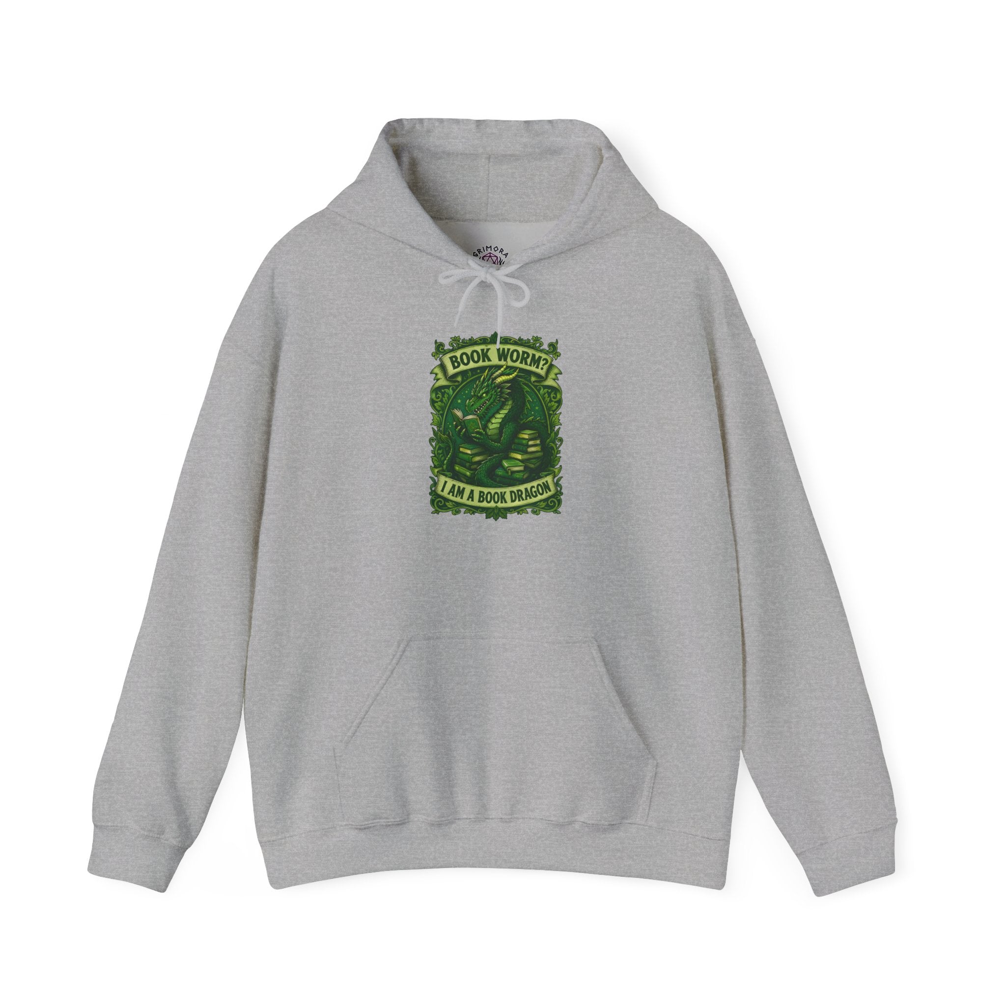 Book Worm? I Am a Book Dragon, Fantasy Reader Hoodie