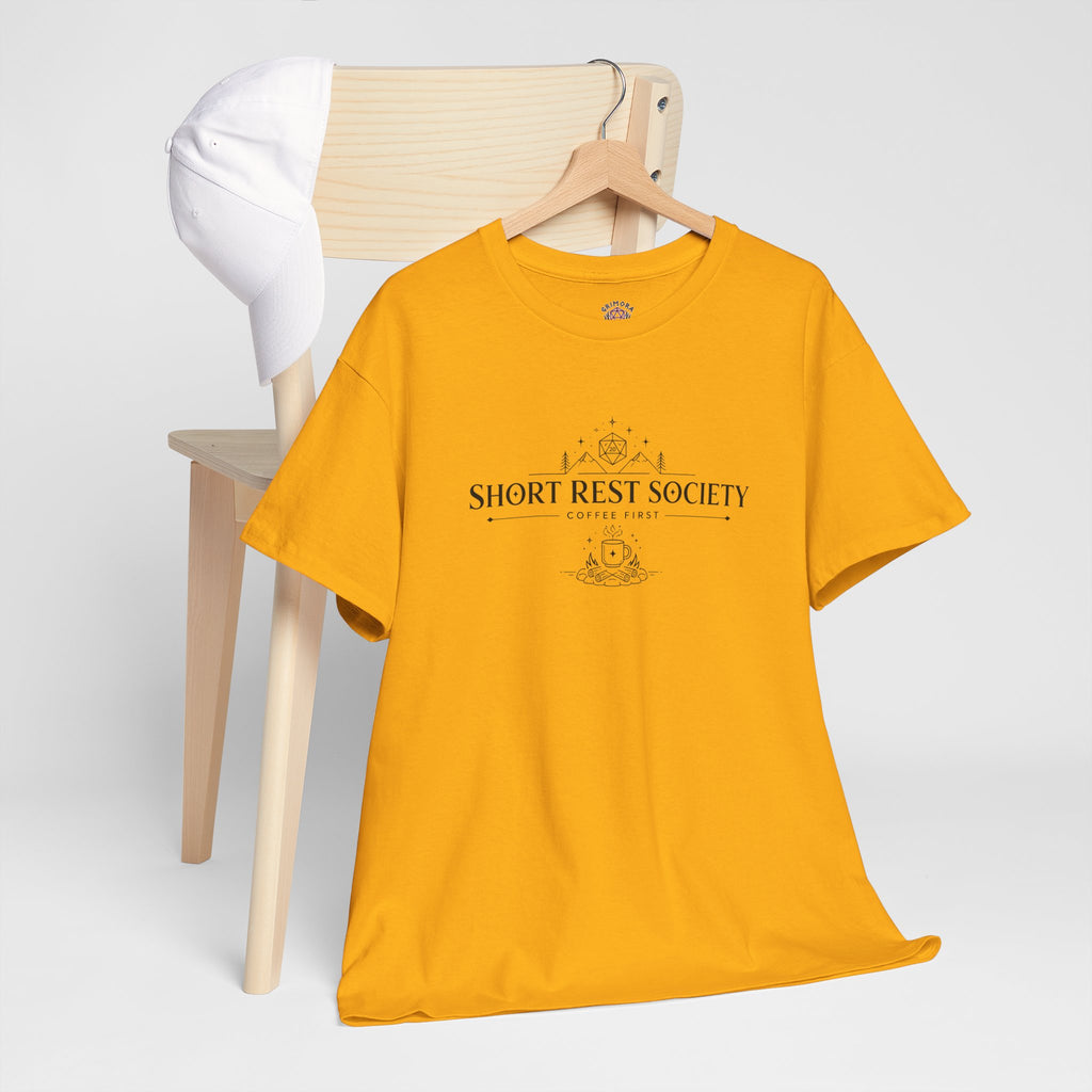 Short Rest Society – Coffee First | Tabletop RPG T-shirt