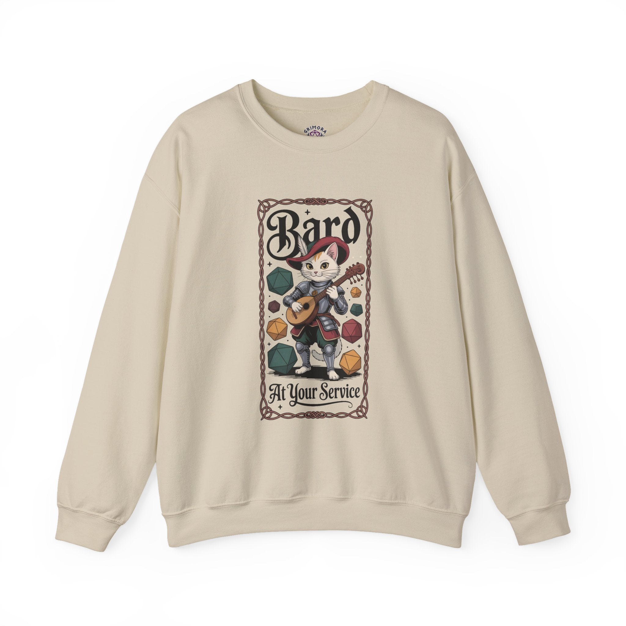 Bard Cat at Your Serivece D&D Sweatshirt | Cat Lover RPG Gift