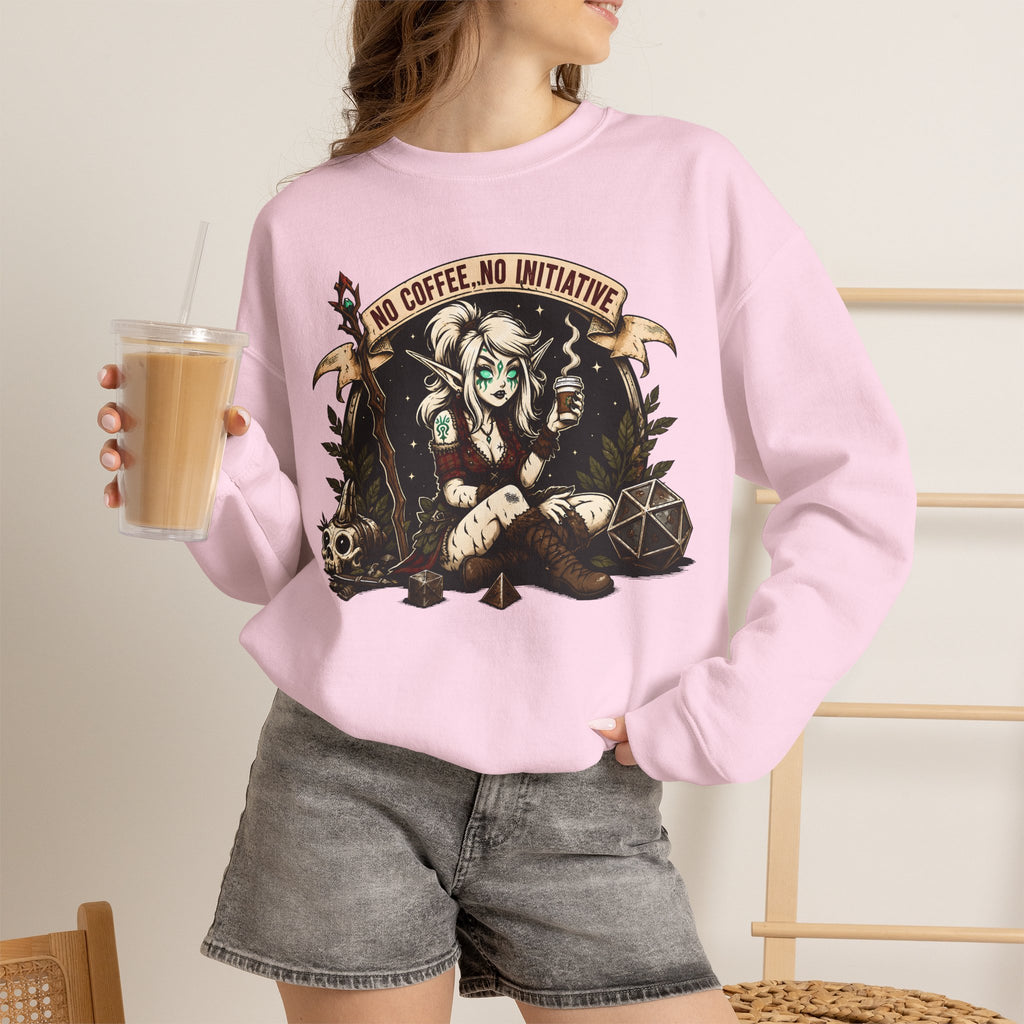No Coffee, No Initiative | Fantasy RPG Sweatshirt