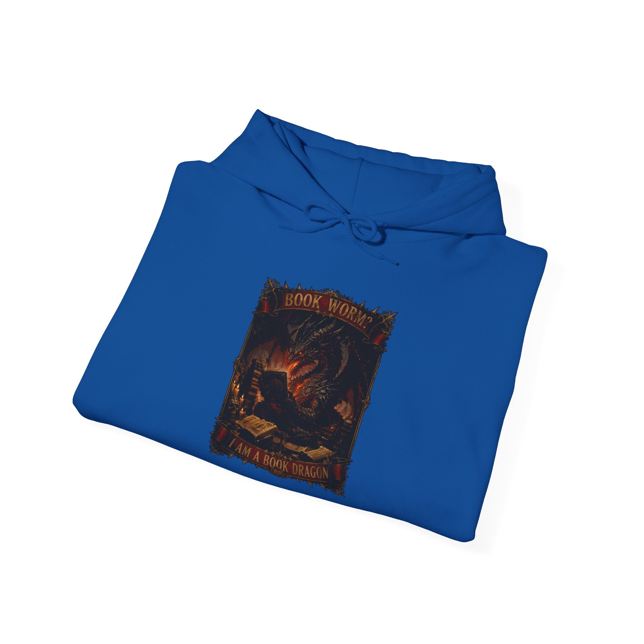 Book Worm? I Am a Book Dragon, Fantasy Reader Hoodie