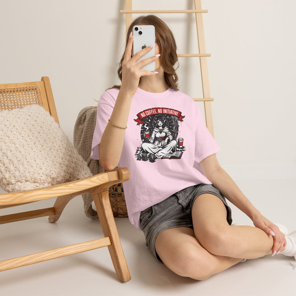 No Coffee, No Initiative | Fantasy RPG T-shirt