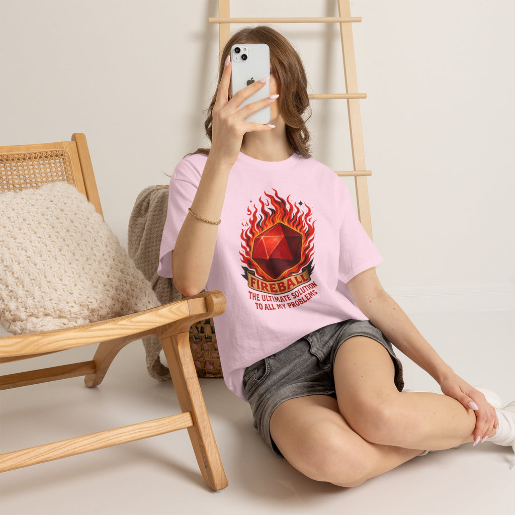 Fireball – The Ultimate Solution to All My Problems| Funny RPG T-shirt