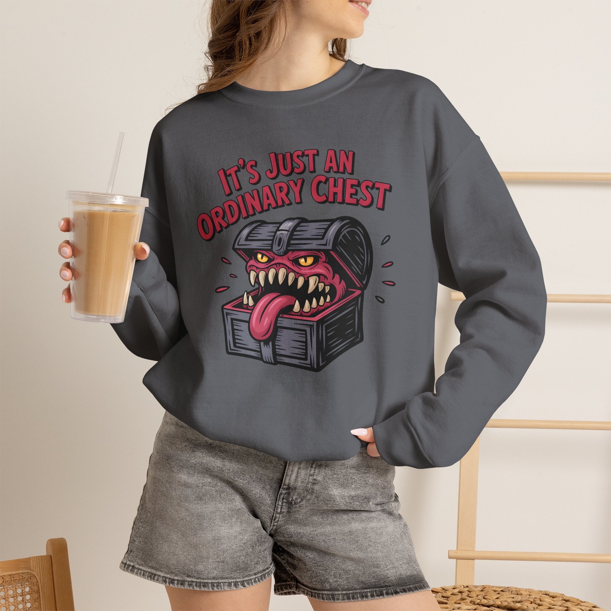"It's Just An Ordinary Chest" — Mimic monster Sweatshirt