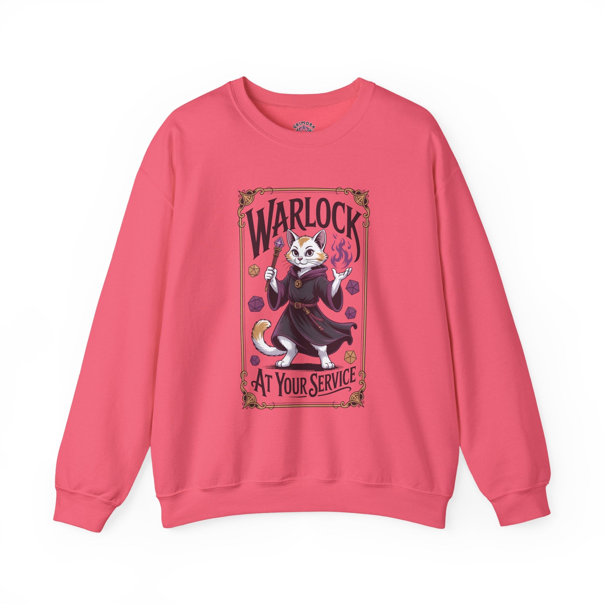 Warlock Cat at Your Serivece D&D Sweatshirt | Cat Lover RPG Gift
