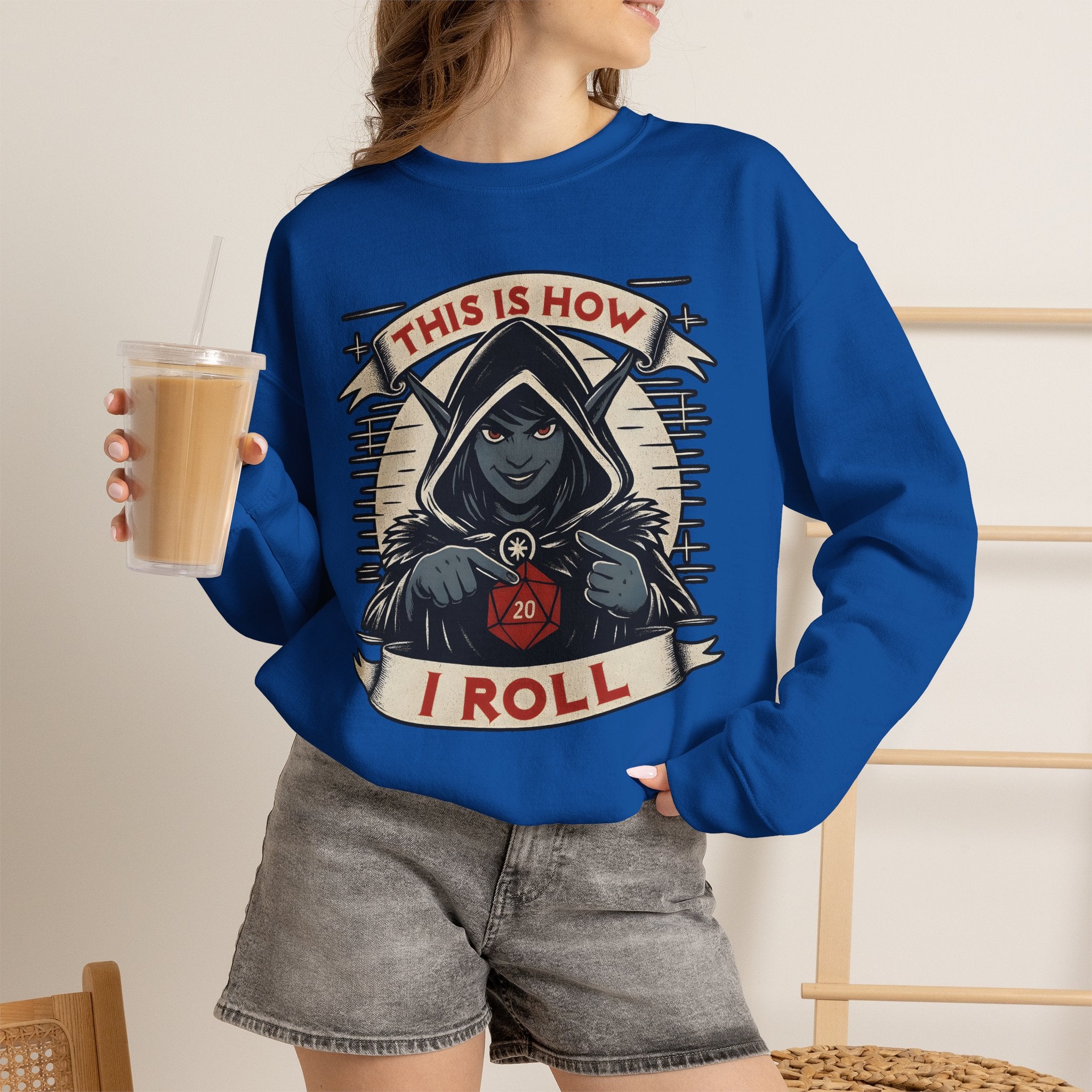 This Is How I Roll D20 Sweatshirt