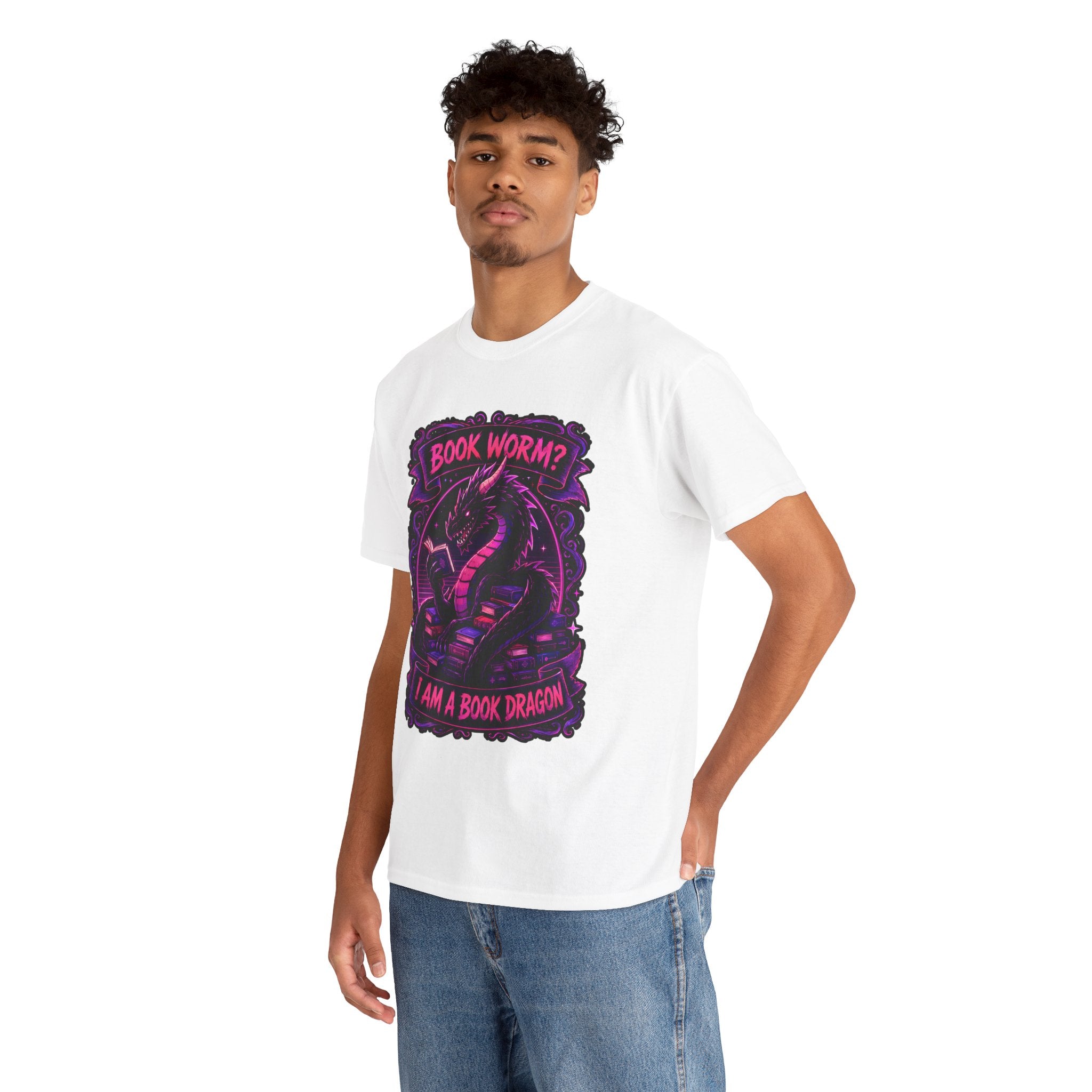 Book Worm? I Am a Book Dragon, Fantasy Reader T-shirt