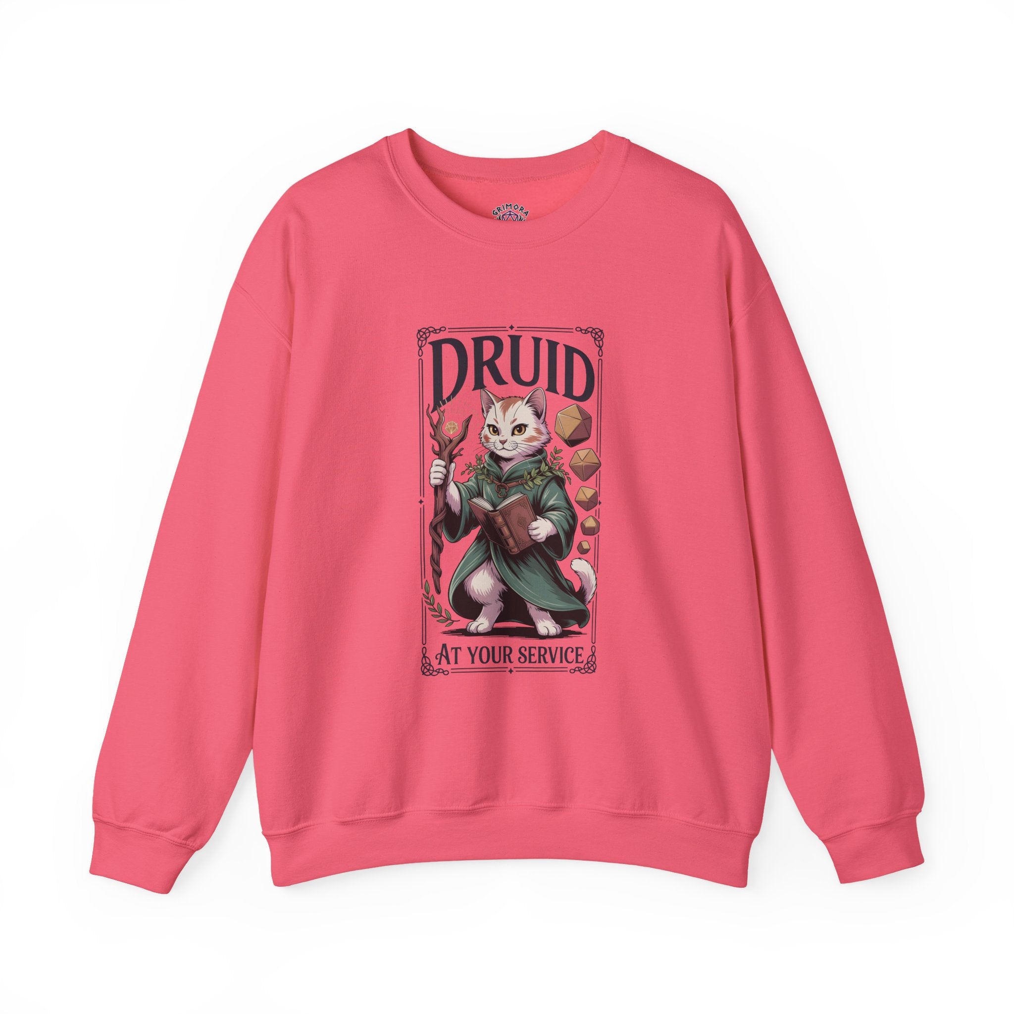 Druid Cat at Your Serivece D&D Sweatshirt | Cat Lover RPG Gift