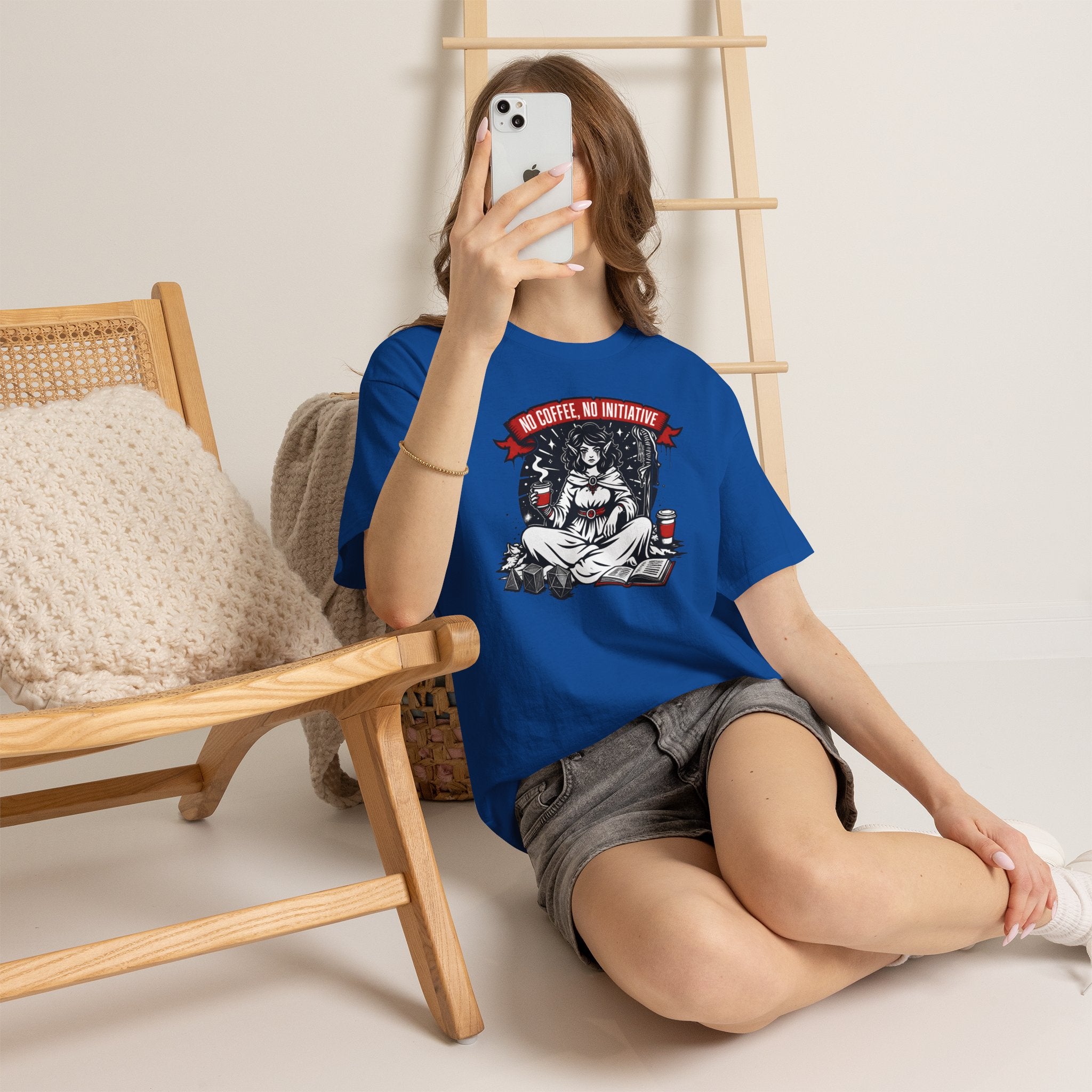 No Coffee, No Initiative | Fantasy RPG T-shirt