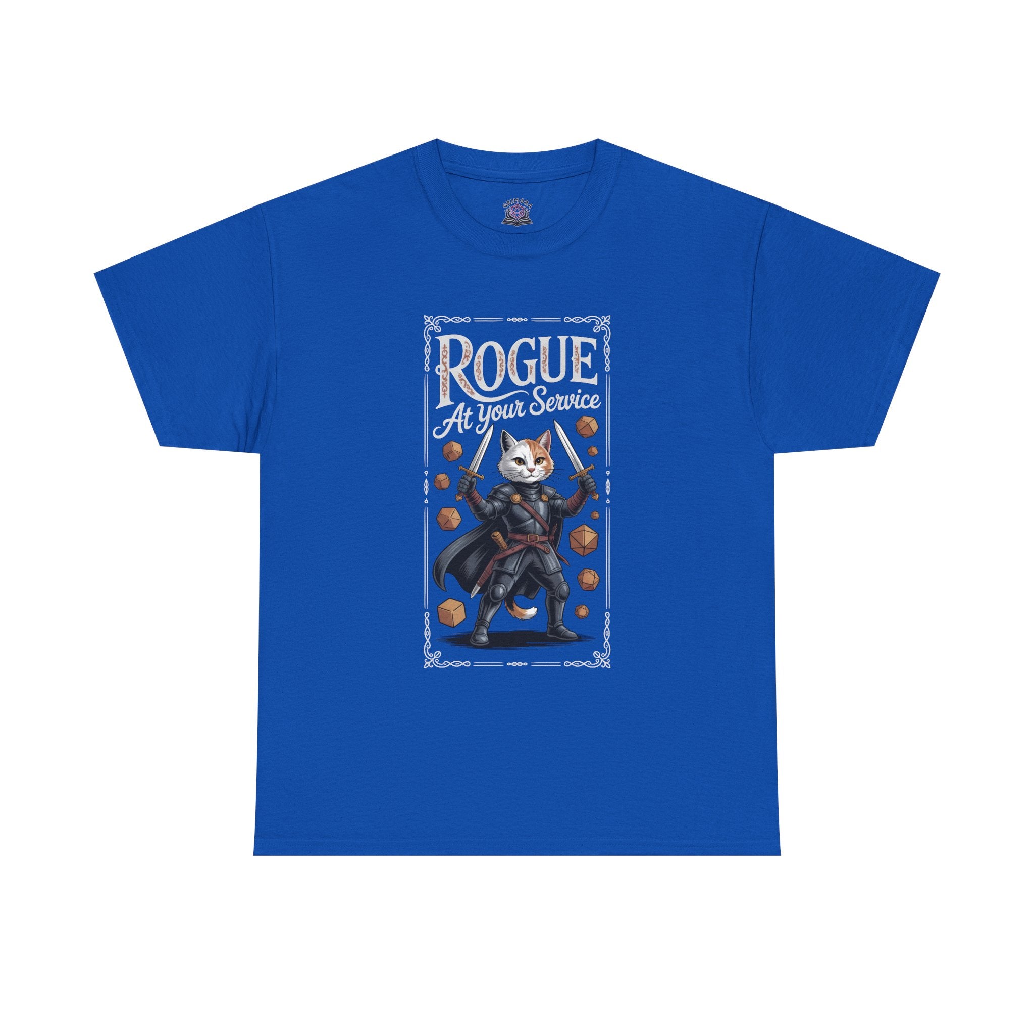 Rogue Cat at Your Serivece D&D T-shirt | Cat Lover RPG Gift