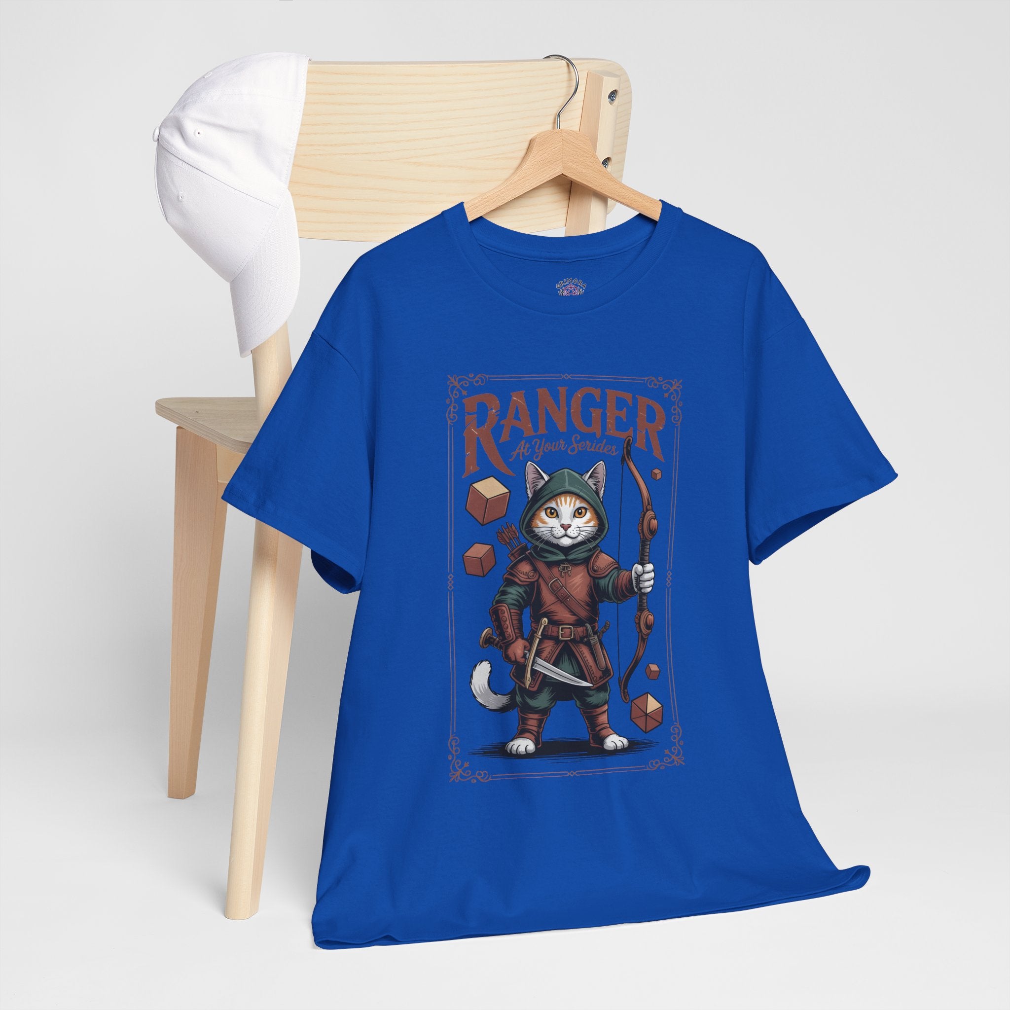 Ranger Cat at Your Serivece D&D T-shirt | Cat Lover RPG Gift