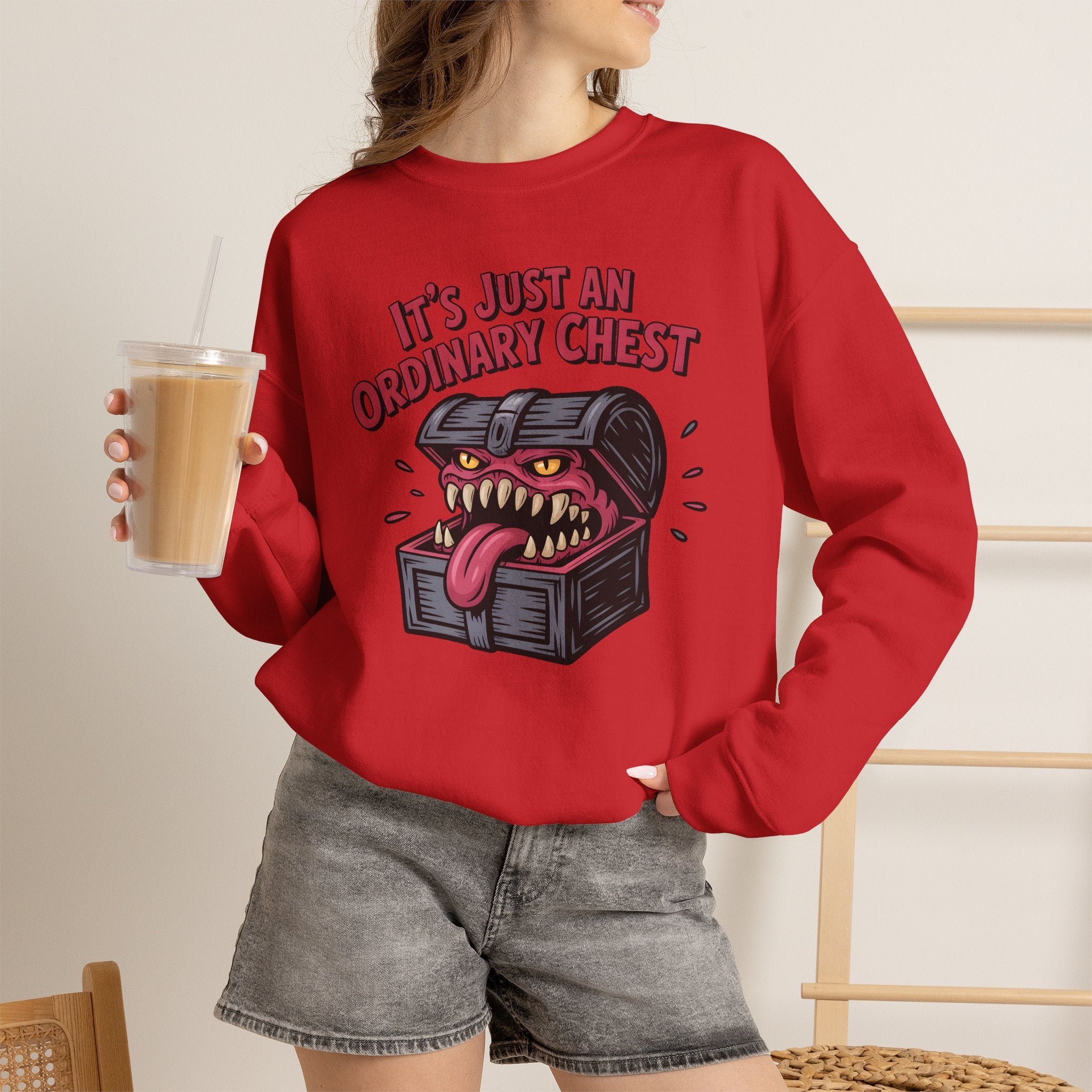 "It's Just An Ordinary Chest" — Mimic monster Sweatshirt