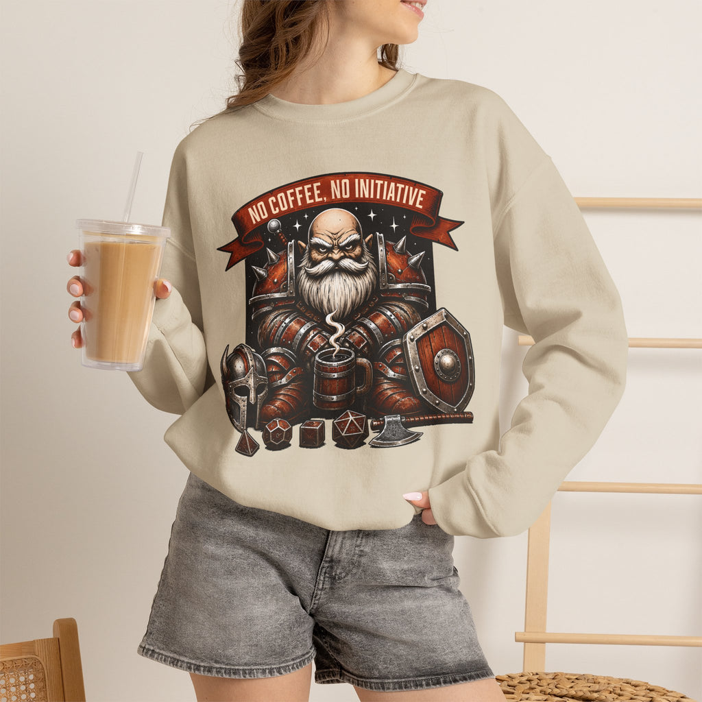 No Coffee, No Initiative | Fantasy RPG Sweatshirt