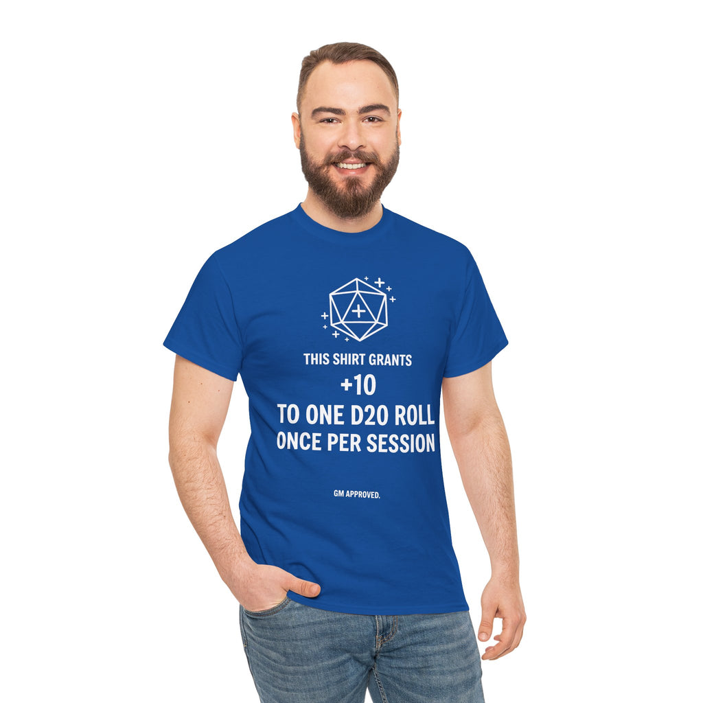 Dice roll plus modifier T-shirt | D20 RPG Personalizable T-shirt