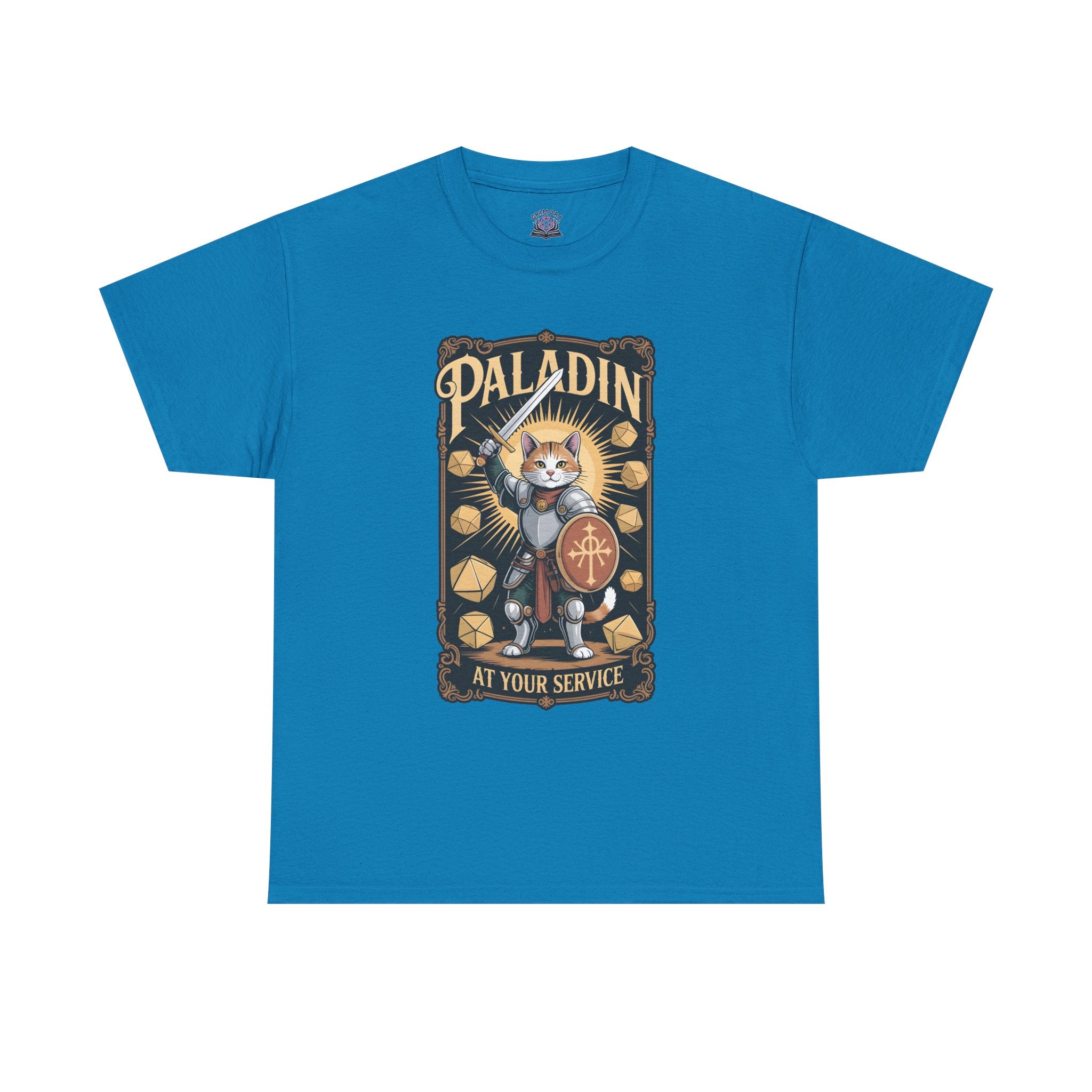 Paladin Cat at Your Service D&D T-shirt | Cat Lover RPG Gift