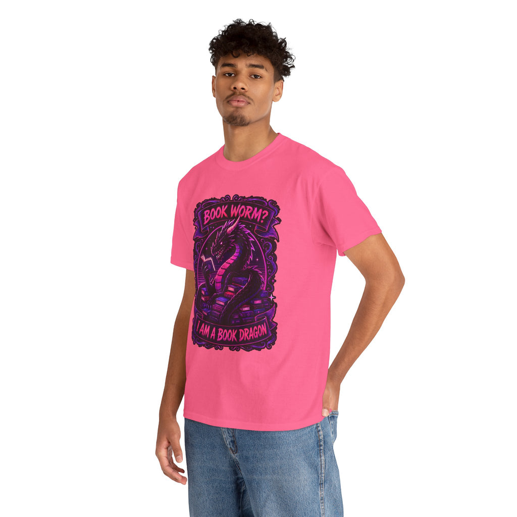 Book Worm? I Am a Book Dragon, Fantasy Reader T-shirt