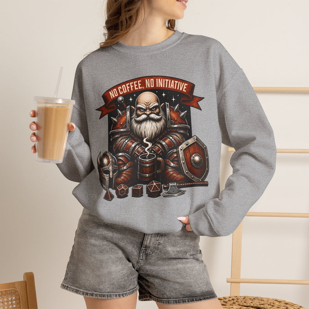 No Coffee, No Initiative | Fantasy RPG Sweatshirt