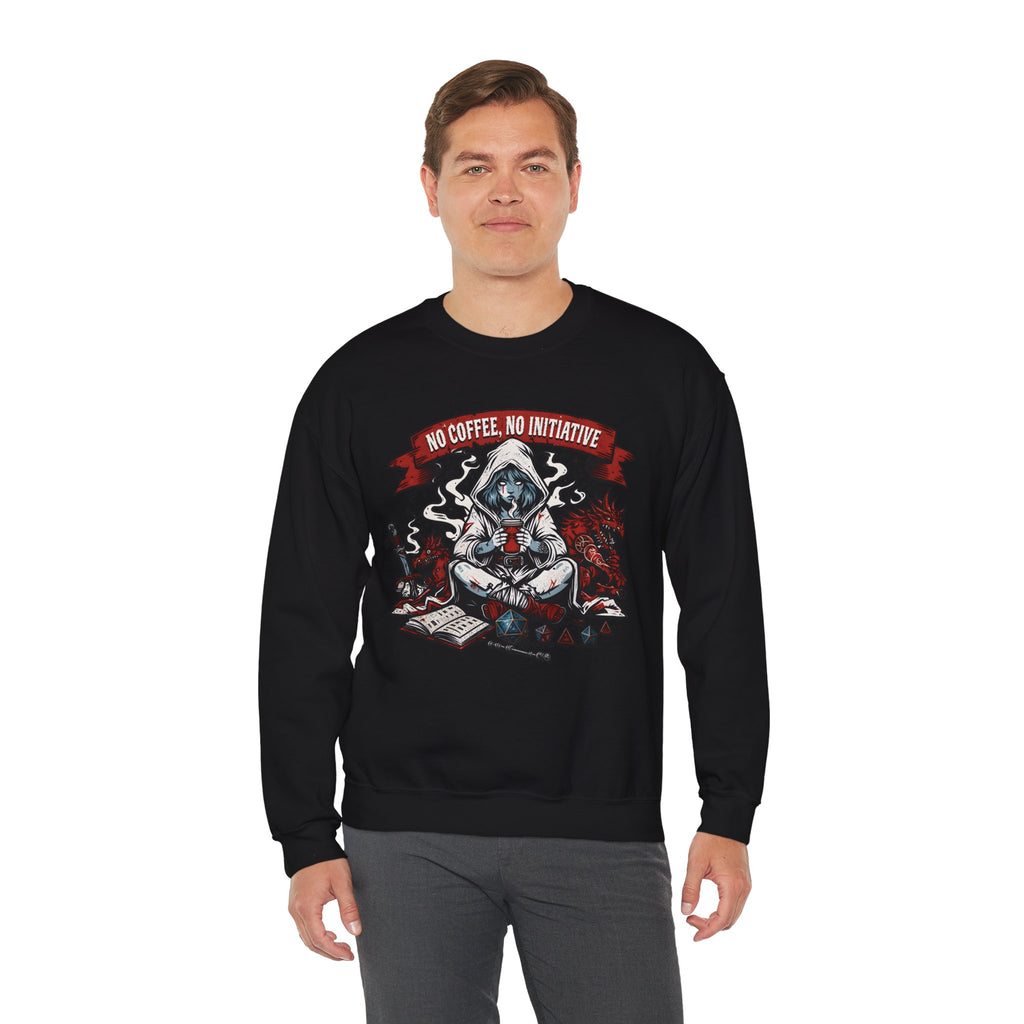 No Coffee, No Initiative | Fantasy RPG Sweatshirt