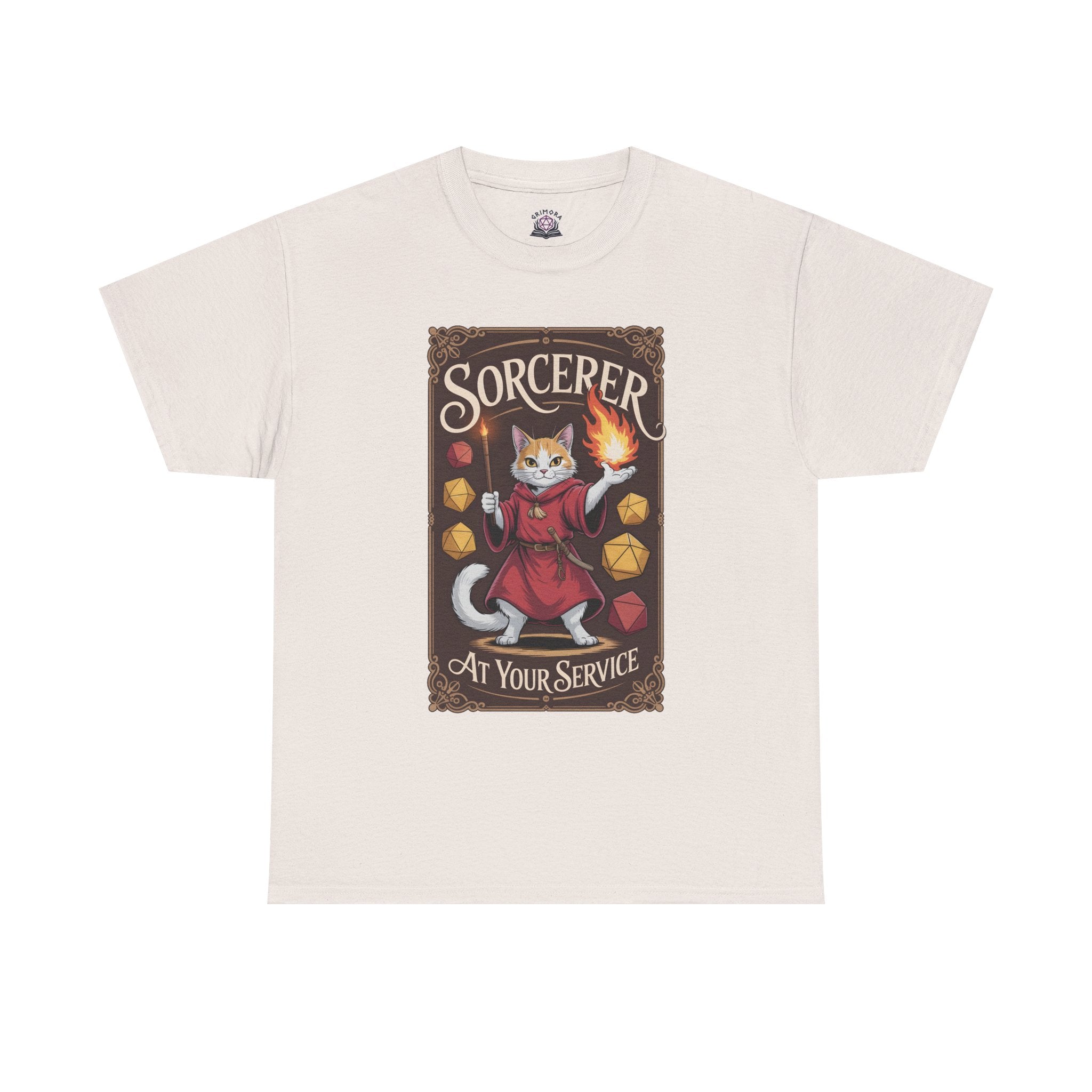 Sorcerer Cat at Your Service D&D T-shirt | Cat Lover RPG Gift