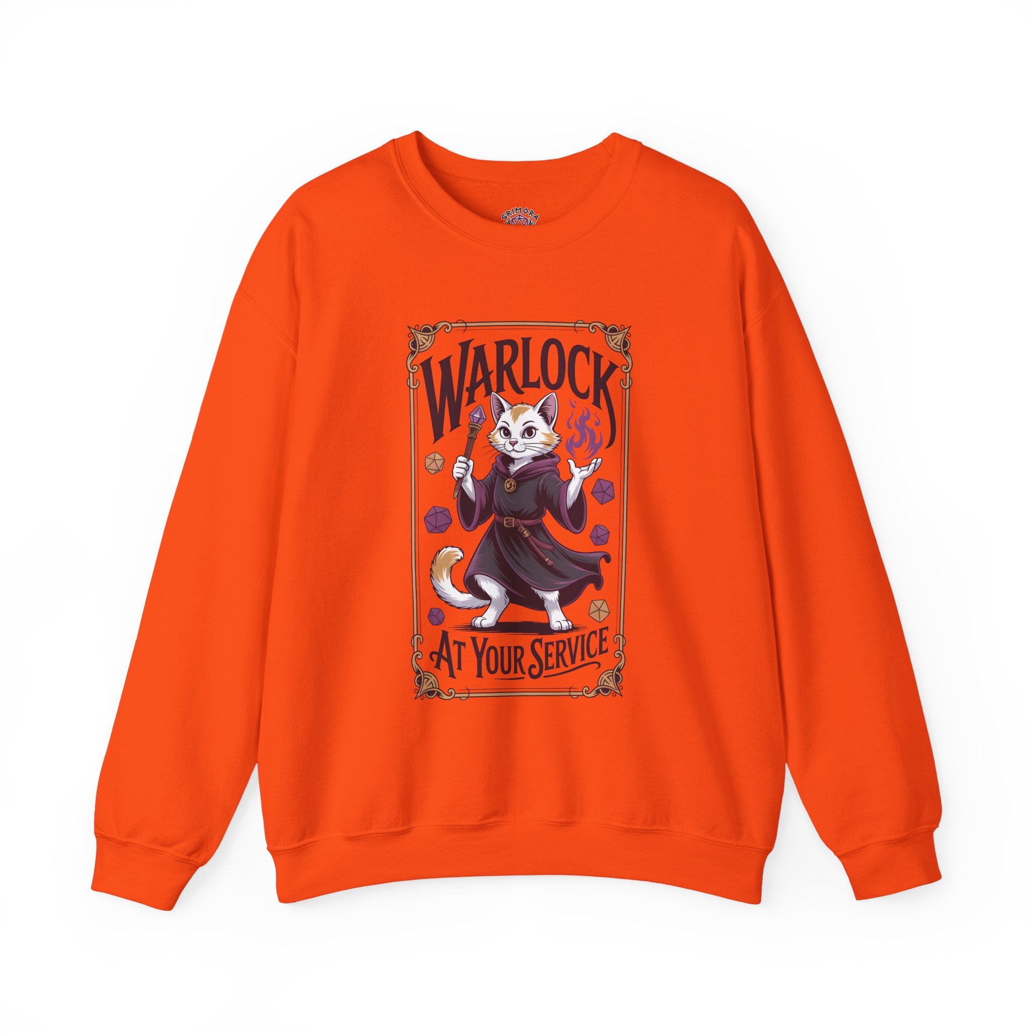 Warlock Cat at Your Serivece D&D Sweatshirt | Cat Lover RPG Gift