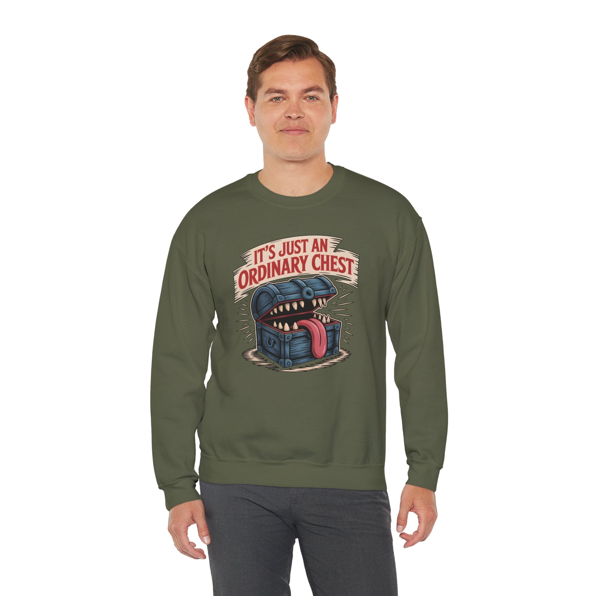 "It's Just An Ordinary Chest" — Mimic monster Sweatshirt