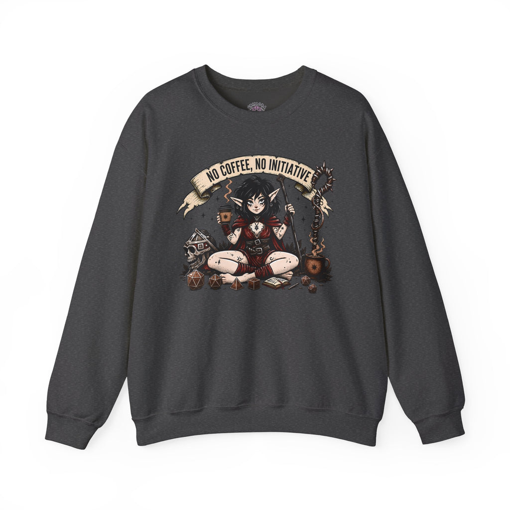 No Coffee, No Initiative | Fantasy RPG Sweatshirt