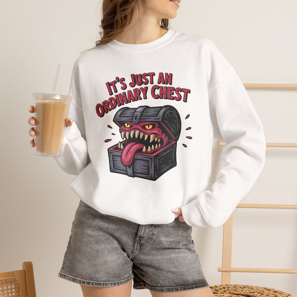 "It's Just An Ordinary Chest" — Mimic monster Sweatshirt
