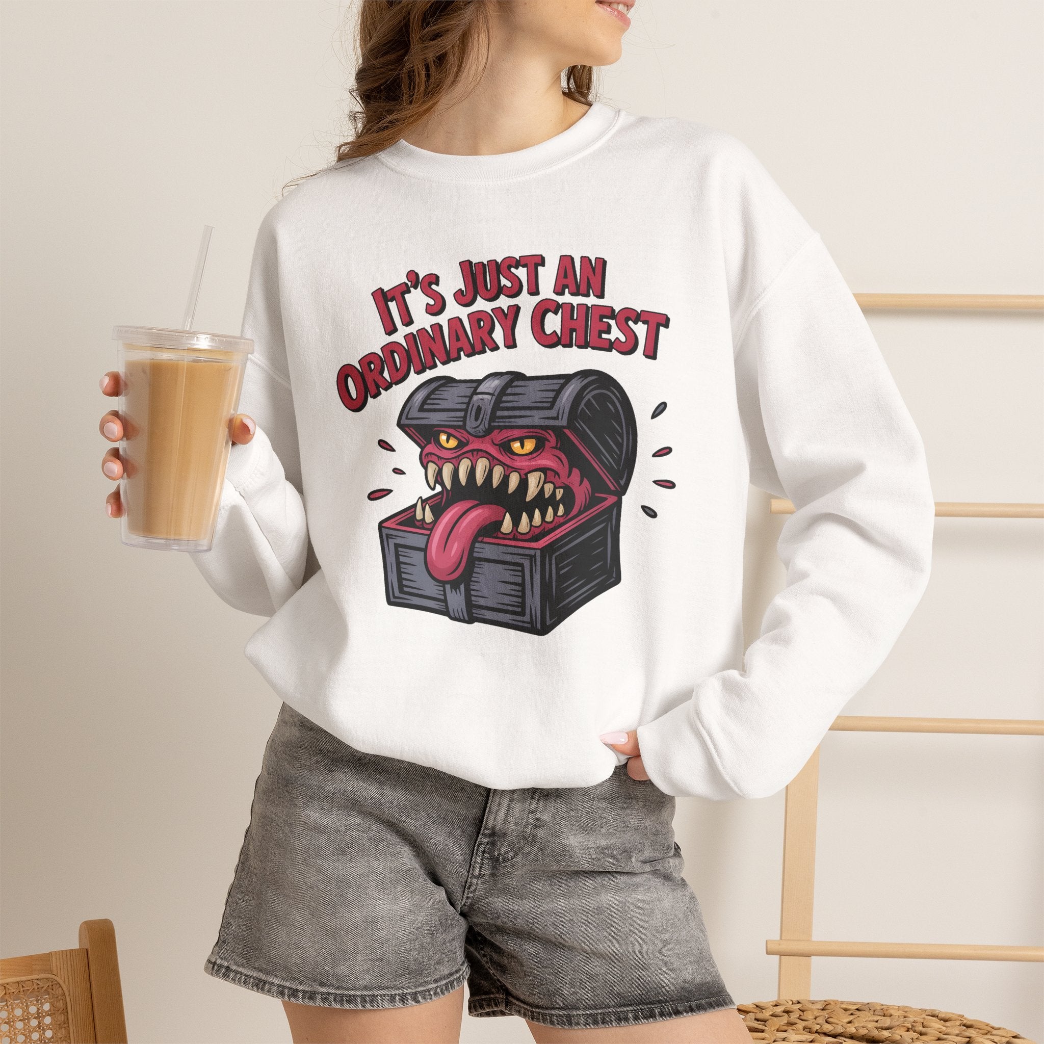 "It's Just An Ordinary Chest" — Mimic monster Sweatshirt