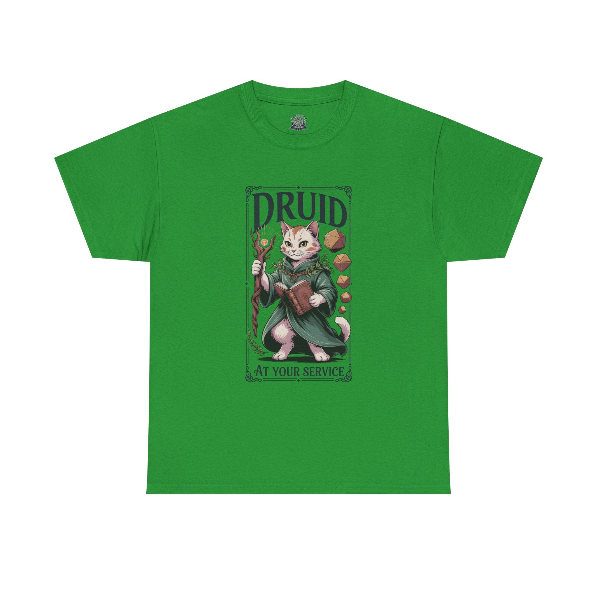 Druid Cat at Your Serivece D&D T-shirt | Cat Lover RPG Gift