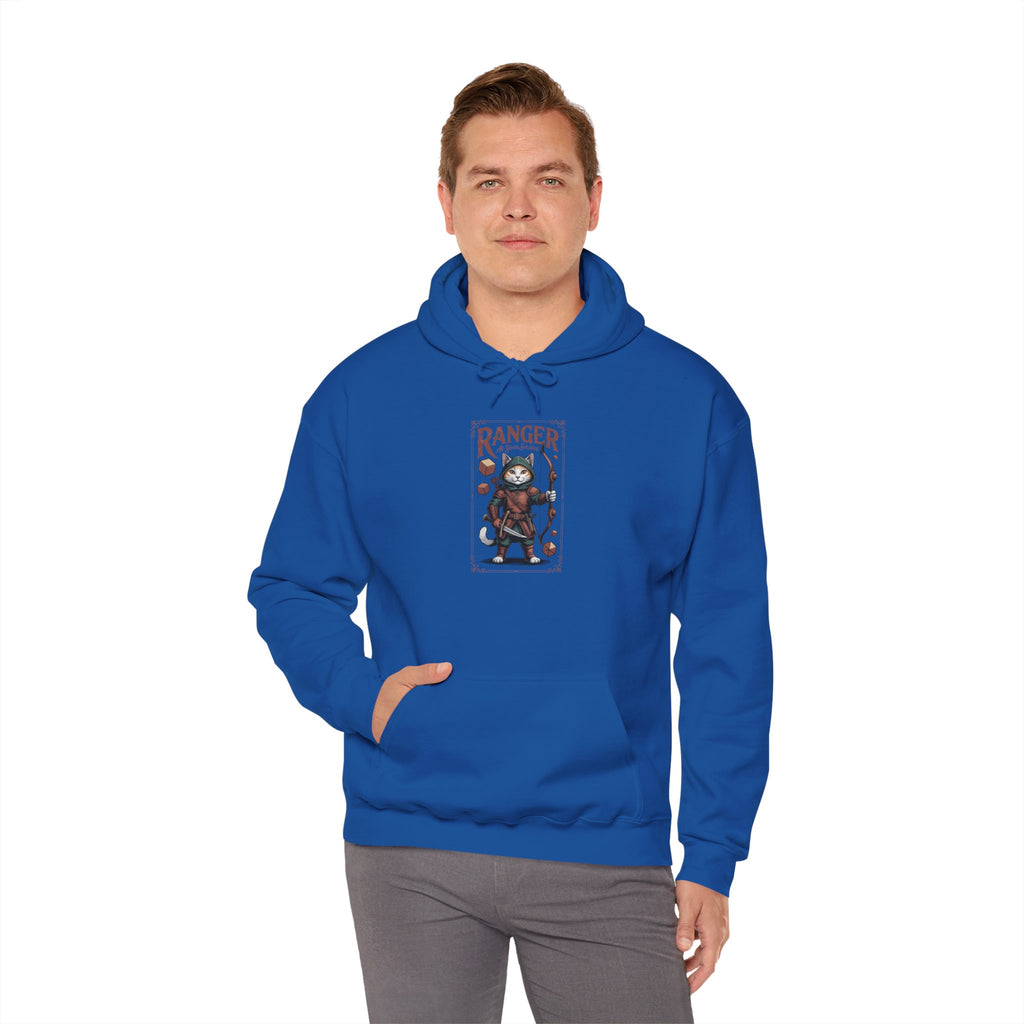 Ranger Cat at Your Serivece D&D Hoodie | Cat Lover RPG Gift