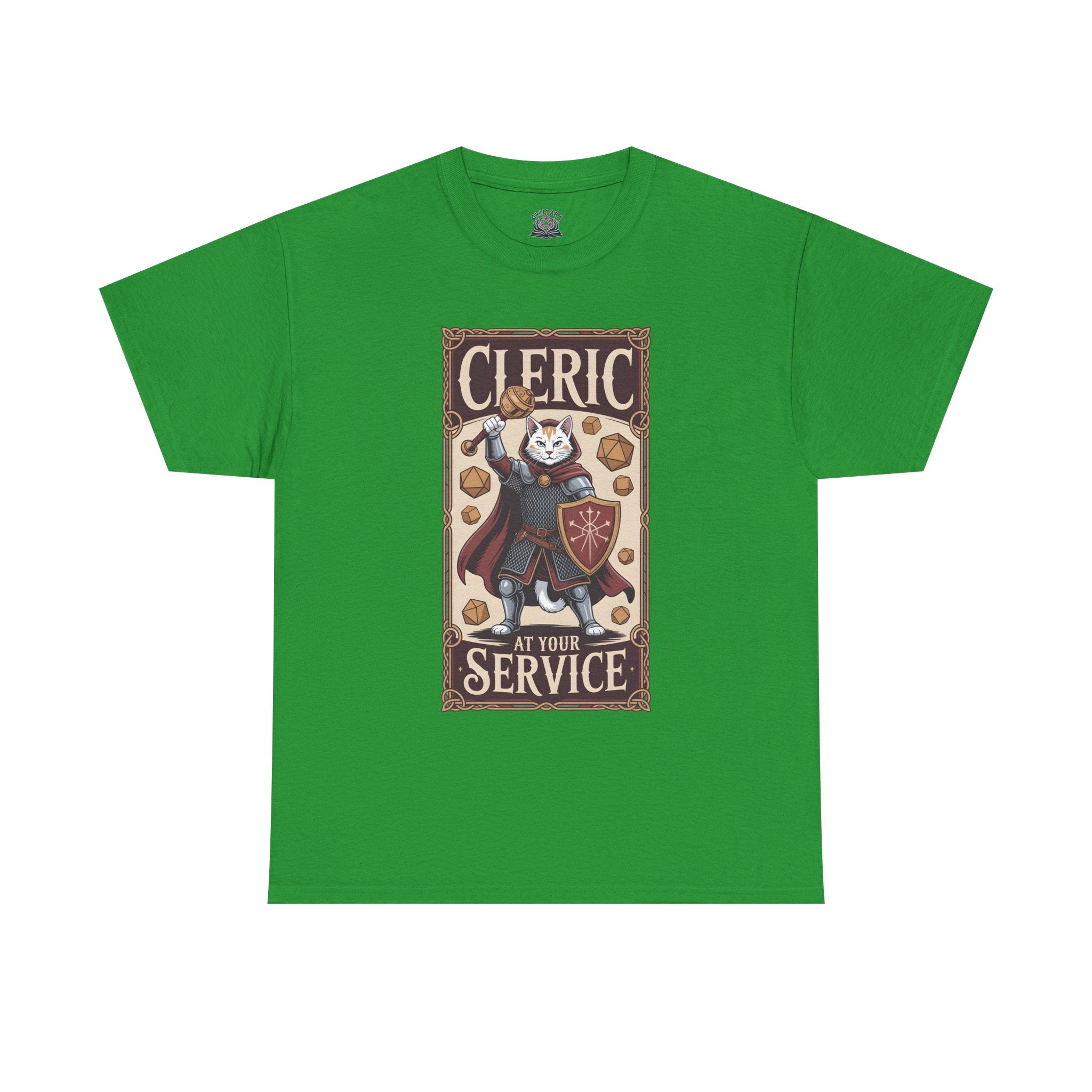 Cleric Cat at Your Service D&D T-shirt | Cat Lover RPG Gift