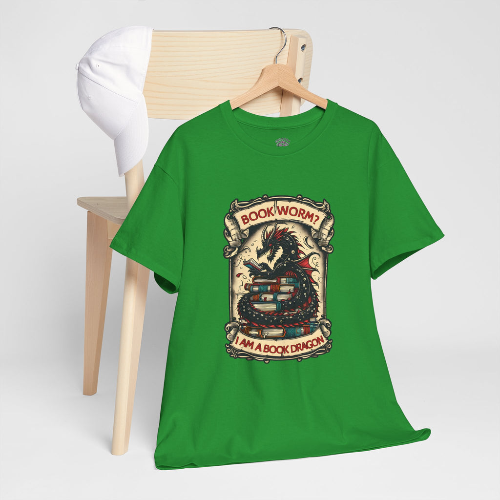 Book Worm? I Am a Book Dragon, Fantasy Reader T-shirt