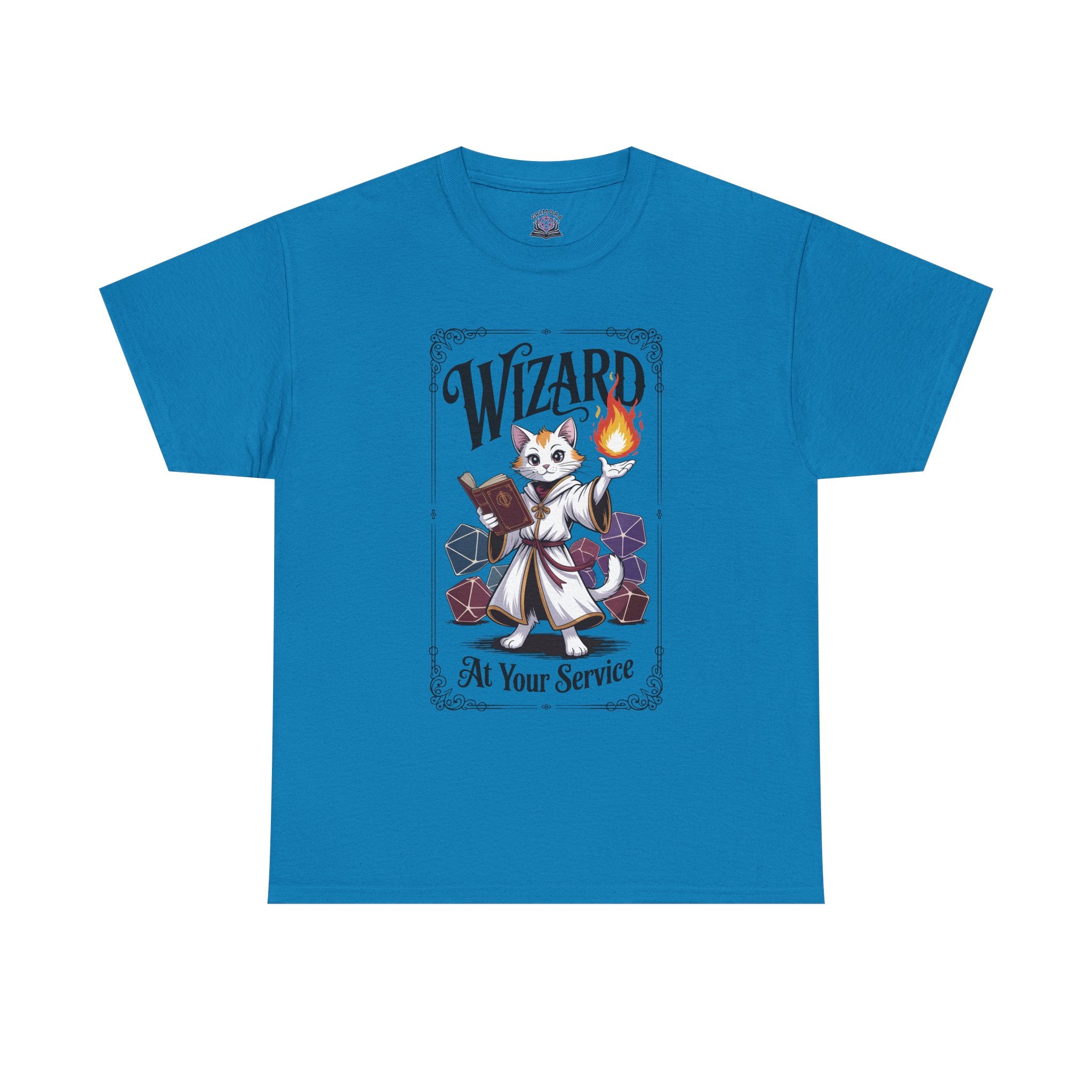 Wizard Cat at Your Serivece D&D T-shirt | Cat Lover RPG Gift