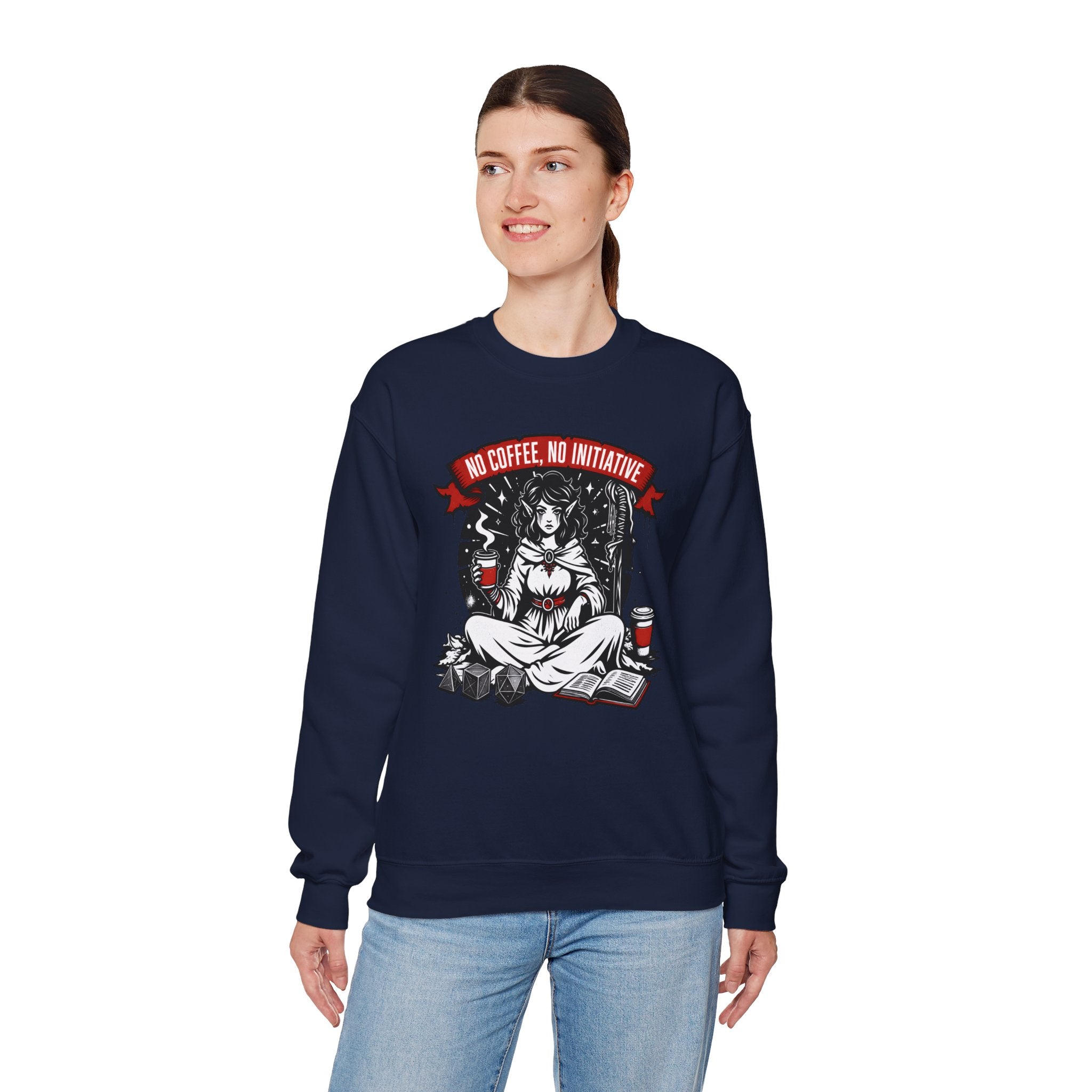 No Coffee, No Initiative | Fantasy RPG Sweatshirt