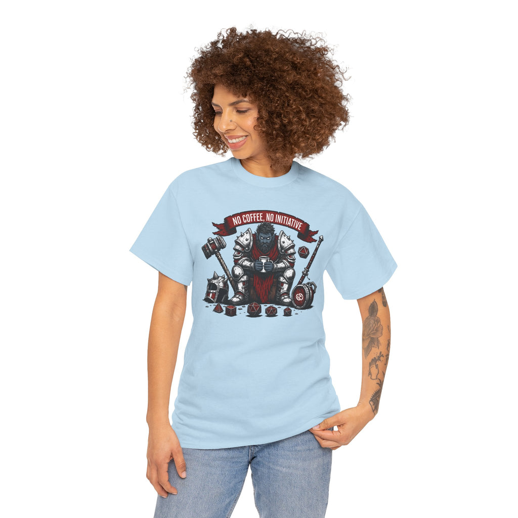 No Coffee, No Initiative | Fantasy RPG T-shirt