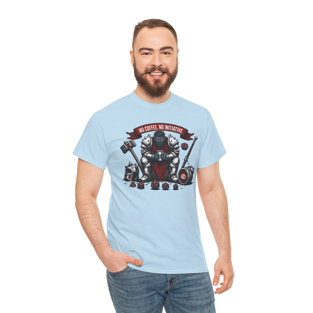 No Coffee, No Initiative | Fantasy RPG T-shirt