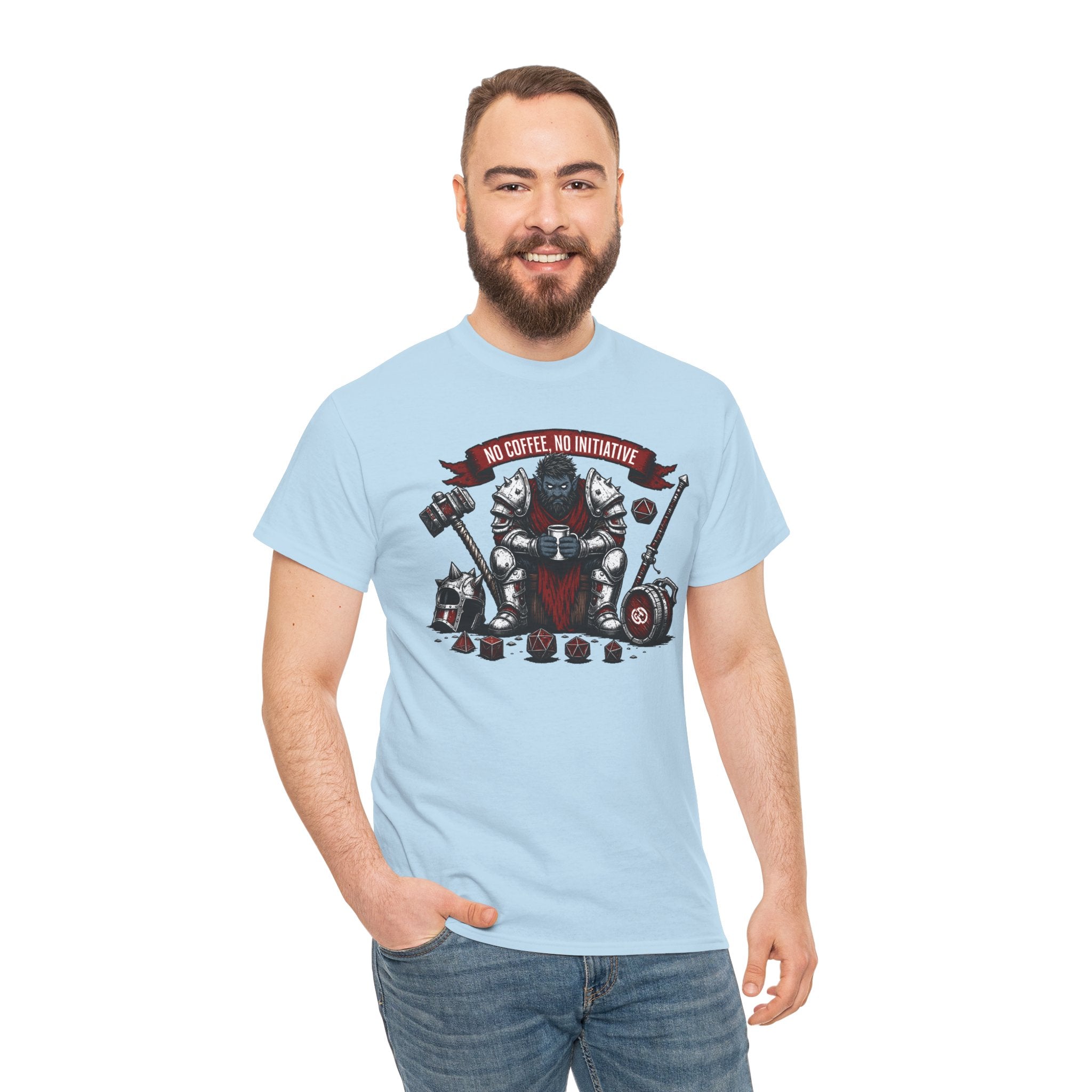 No Coffee, No Initiative | Fantasy RPG T-shirt