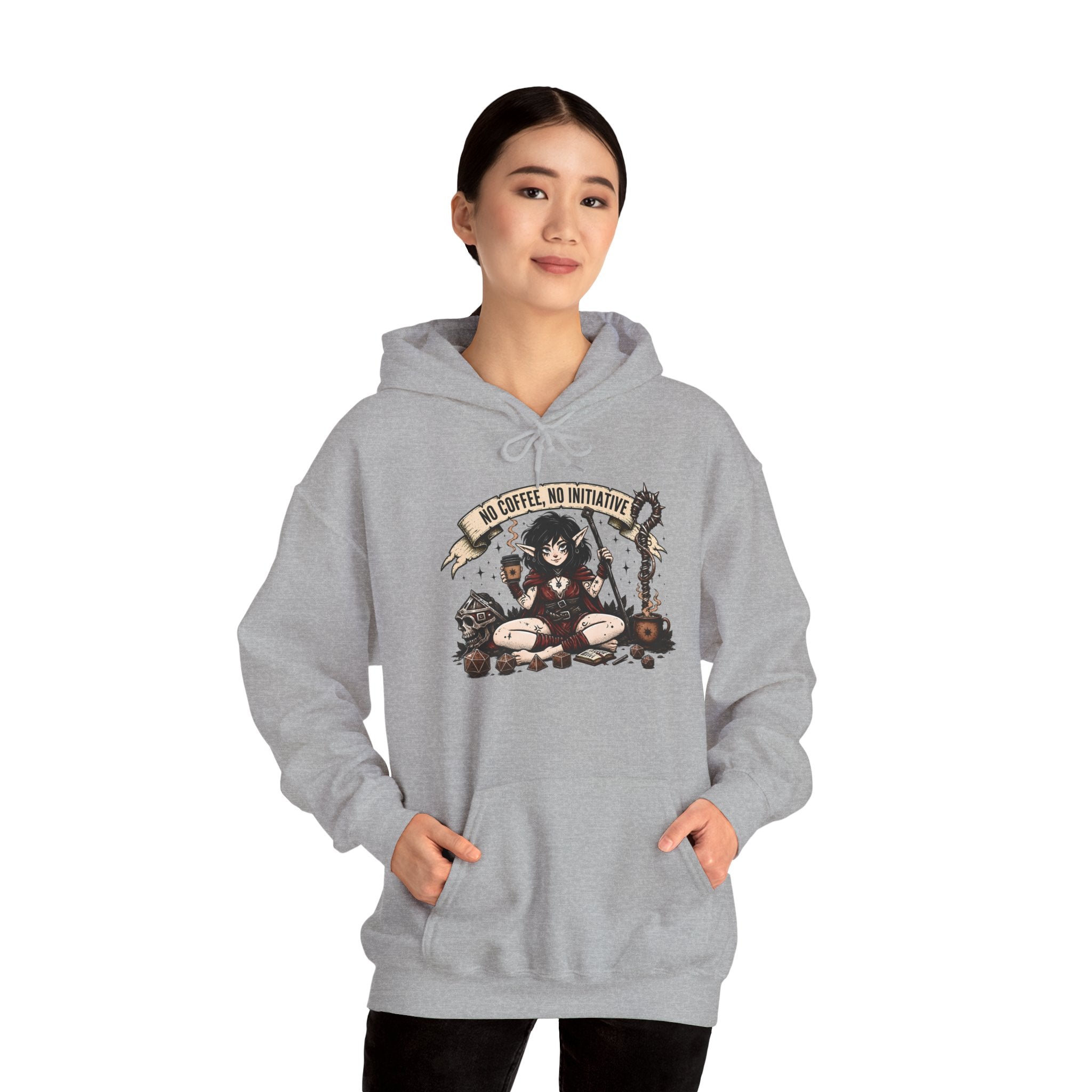 No Coffee, No Initiative | Fantasy RPG Hoodie
