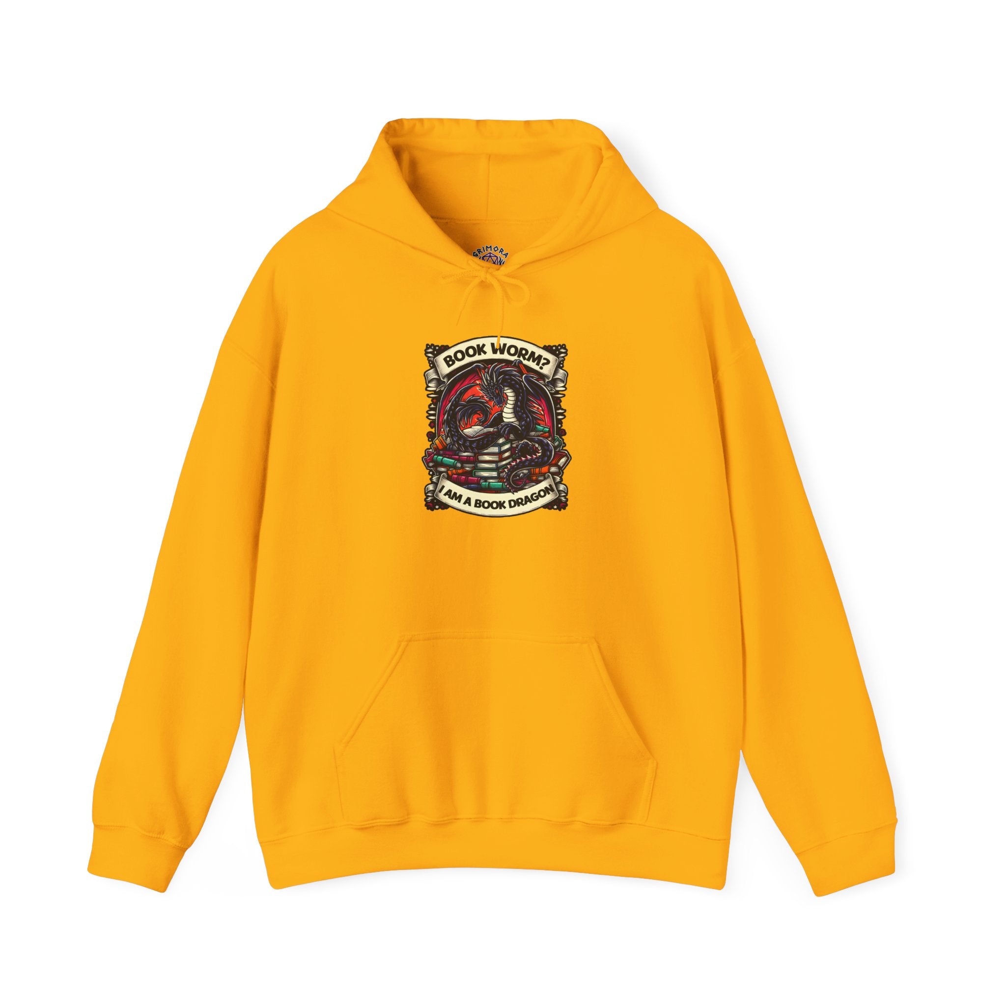 Book Worm? I Am a Book Dragon, Fantasy Reader Hoodie
