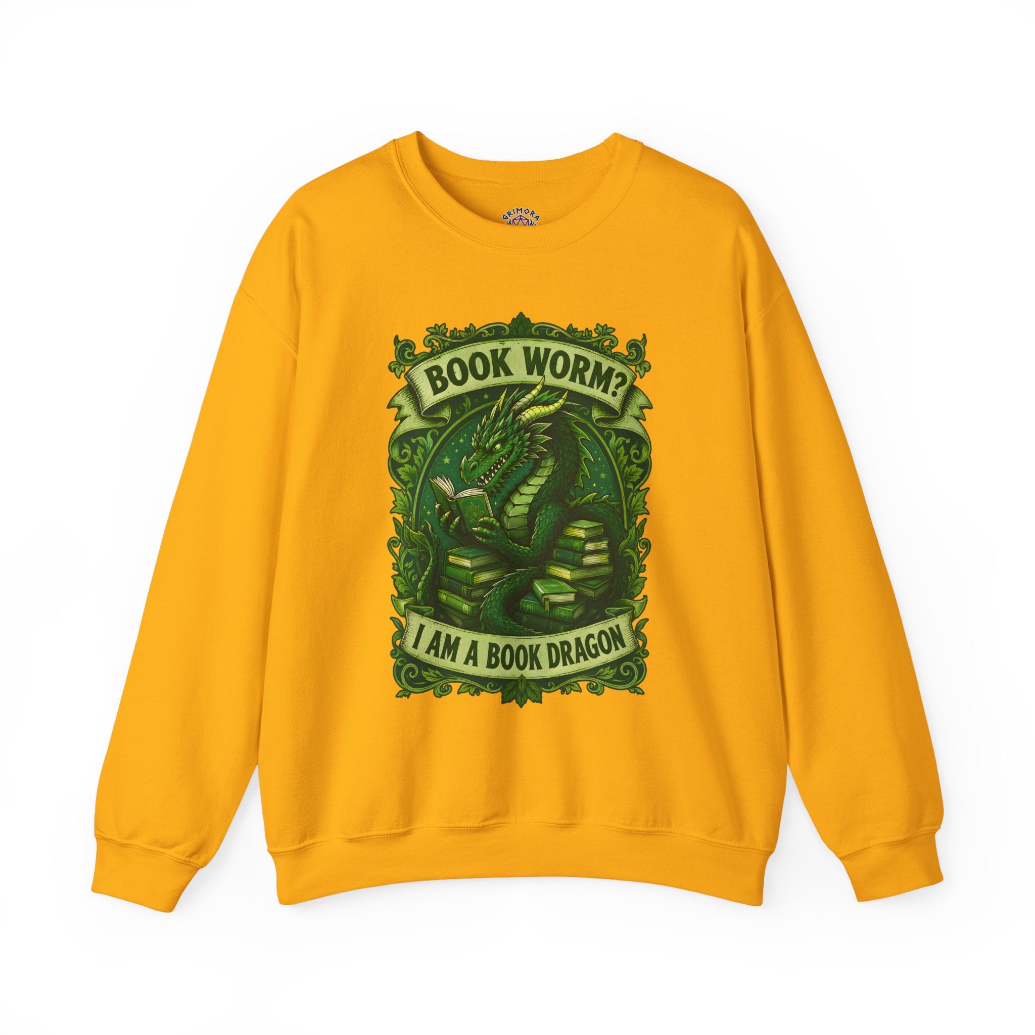 Book Worm? I Am a Book Dragon, Fantasy Reader Sweatshirt
