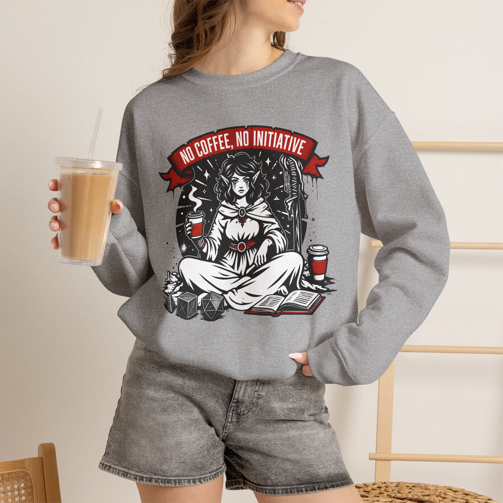 No Coffee, No Initiative | Fantasy RPG Sweatshirt