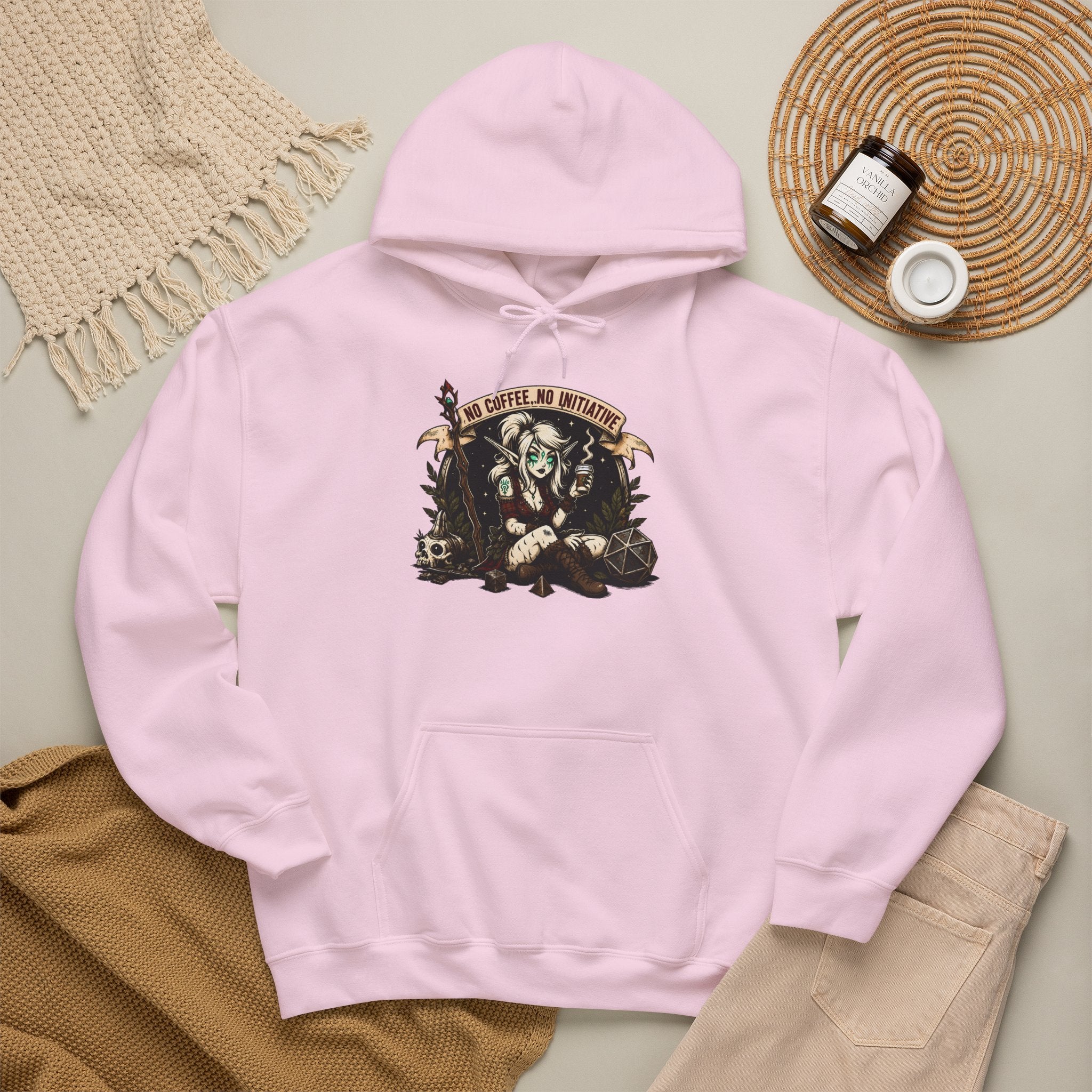 No Coffee, No Initiative | Fantasy RPG Hoodie