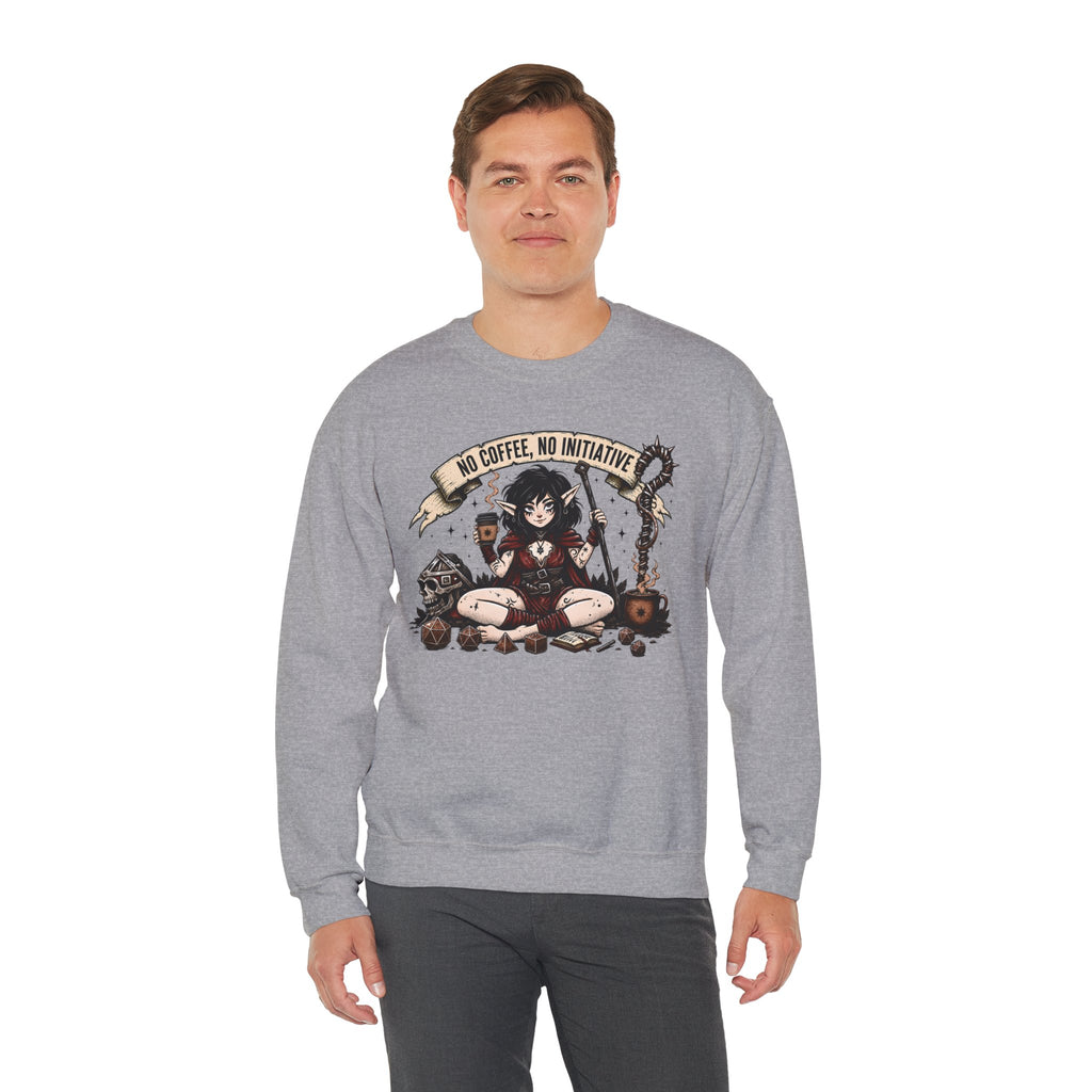 No Coffee, No Initiative | Fantasy RPG Sweatshirt
