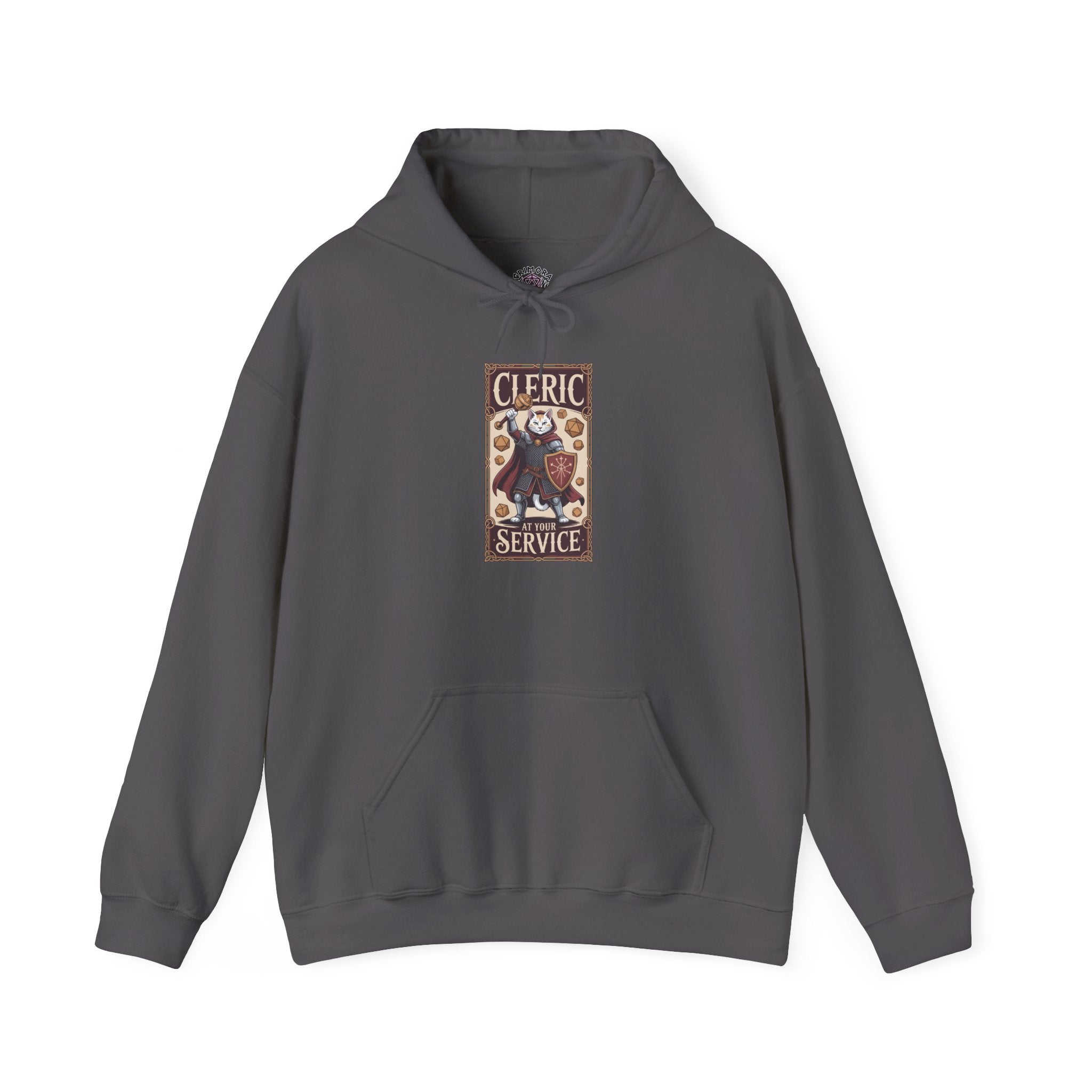 Cleric Cat at Your Service D&D Hoodie | Cat Lover RPG Gift