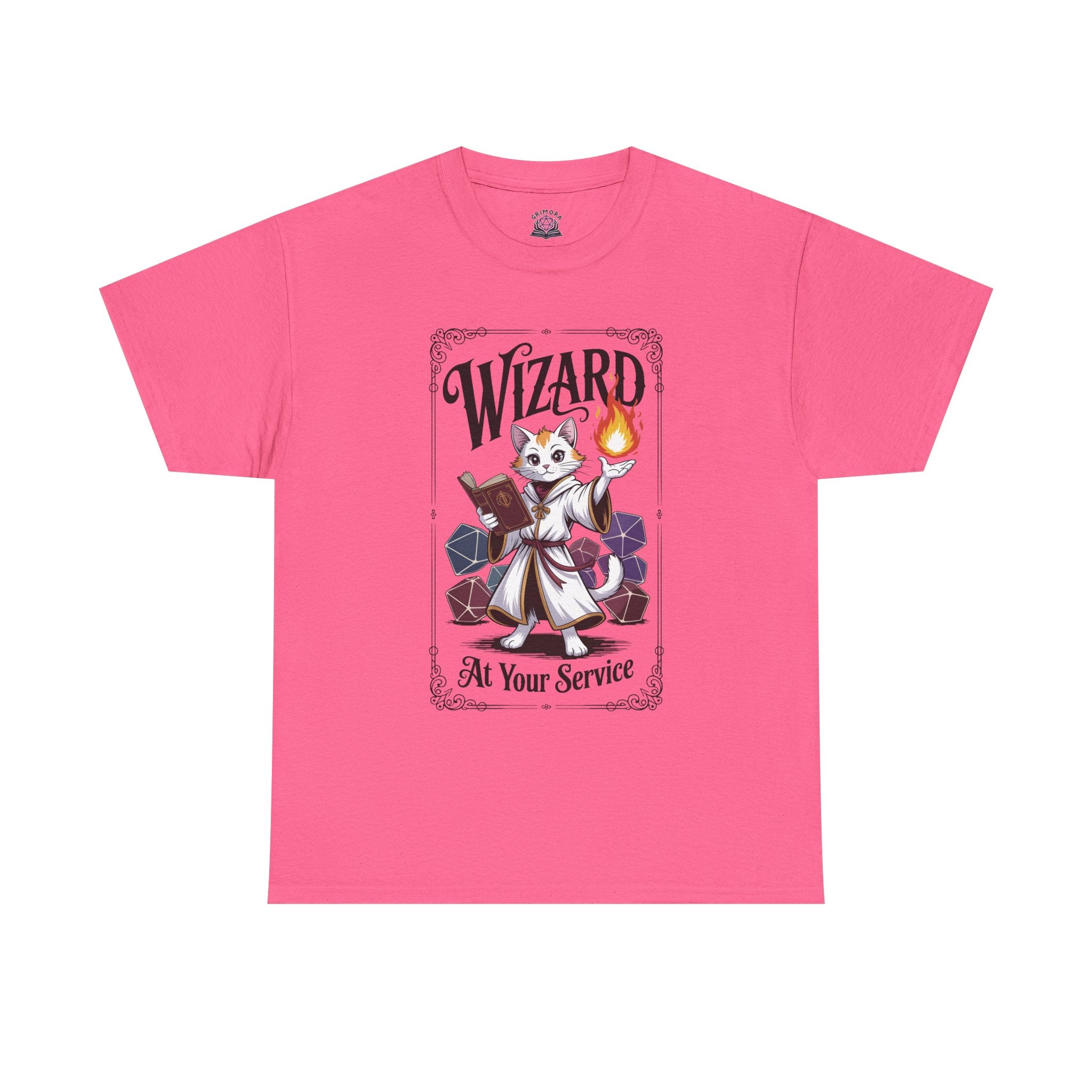 Wizard Cat at Your Serivece D&D T-shirt | Cat Lover RPG Gift