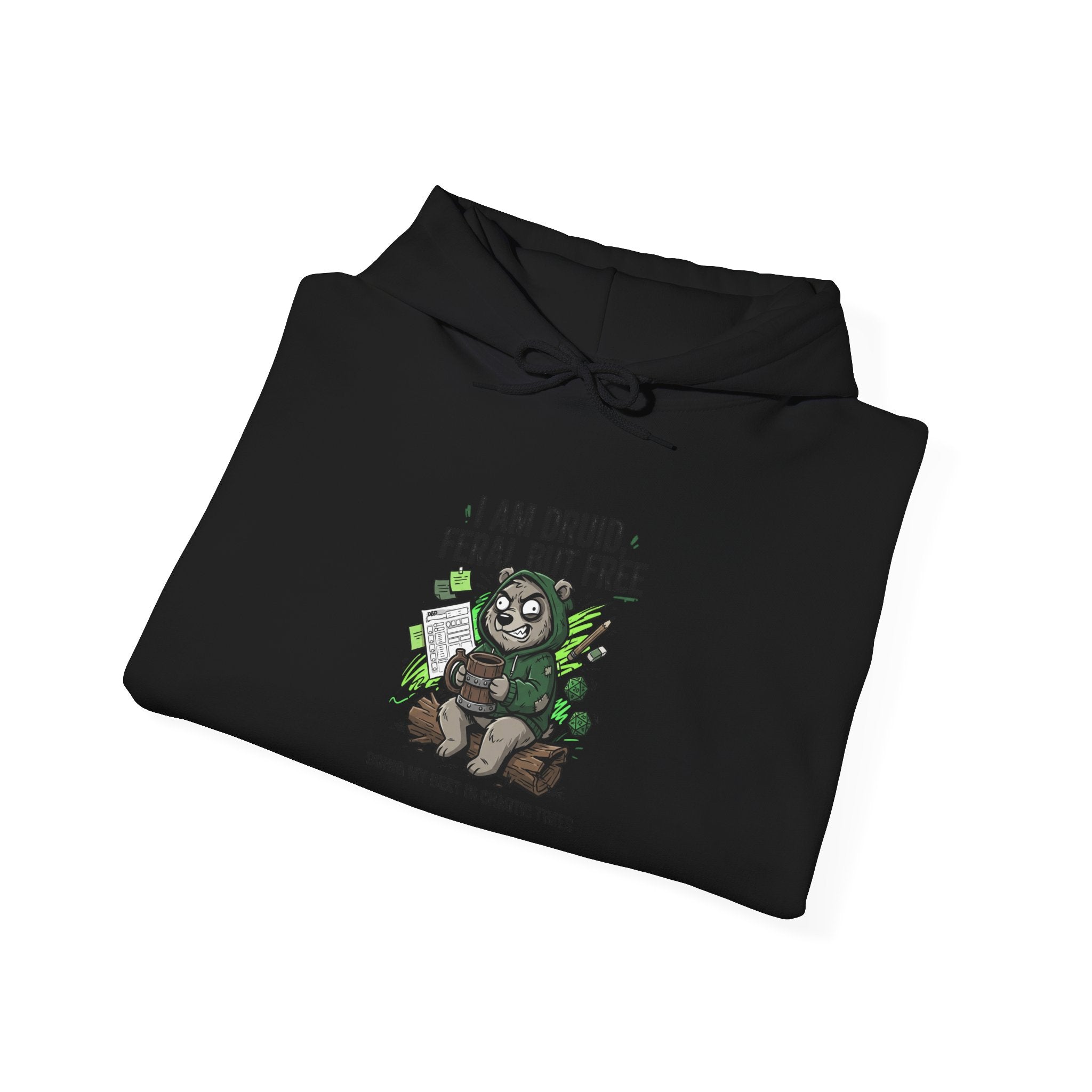 Feral But Free sloth hoodie | chaotic quirky humor, millennial burnout