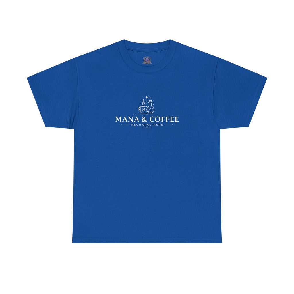 Mana & Coffee – Recharge Here | Fantasy Coffee T-shirt | RPG Gamer T-shirt